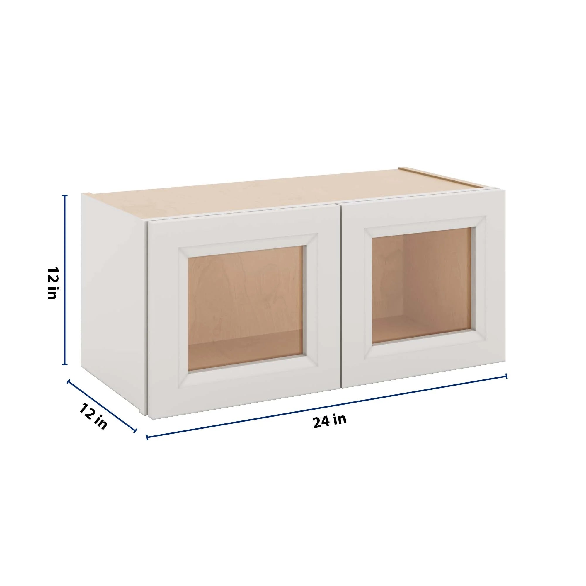 J&K Pure B5 Wall Glass Cabinet - 27" W x 12" H (No Glass Insert)