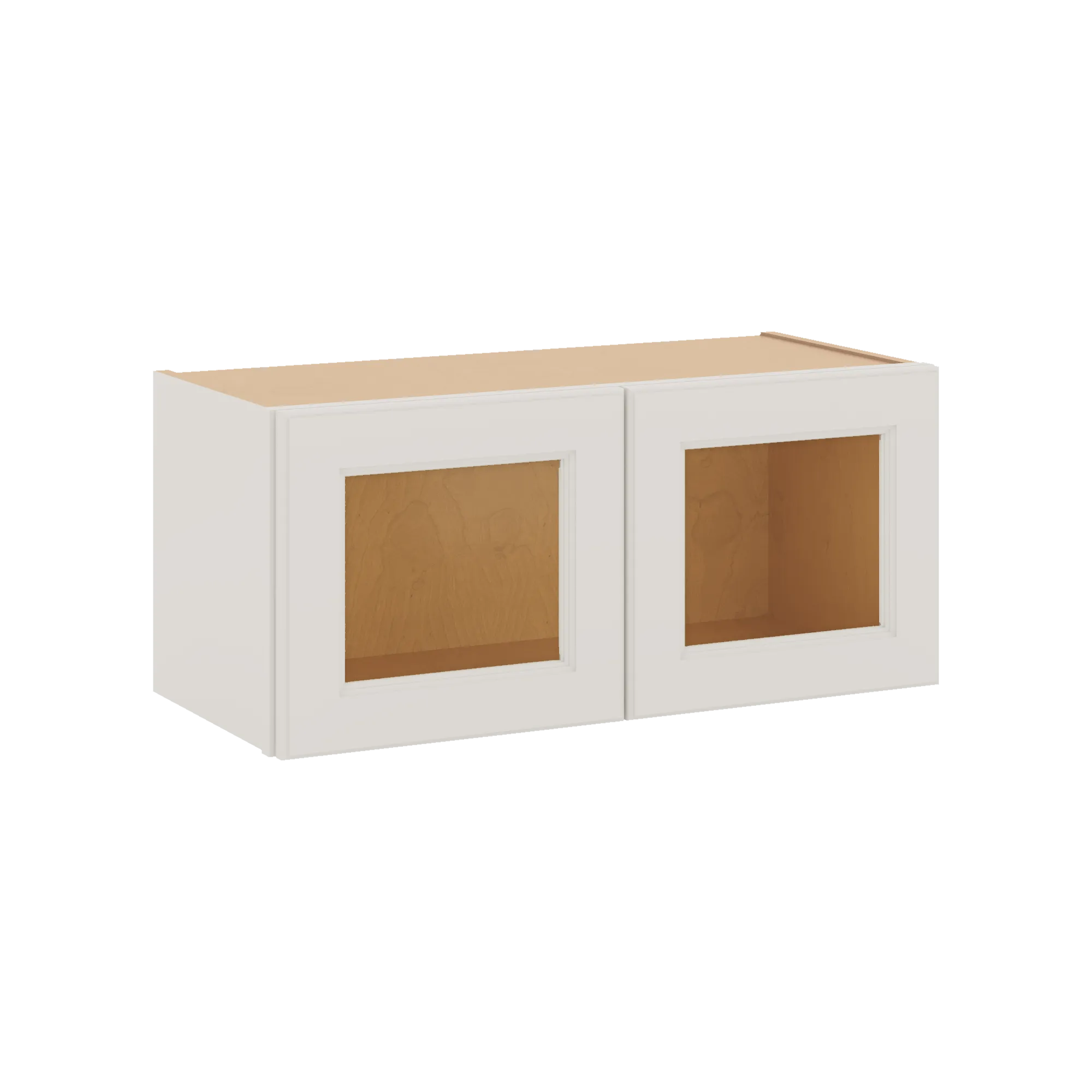J&K Dove E1 Wall Glass Cabinet - 27" W x 12" H (No Glass Insert)