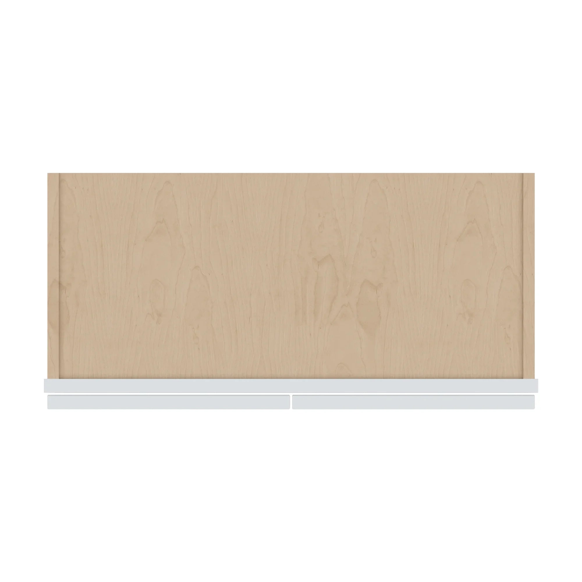 J&K White Shaker S8 Wall Glass Cabinet 27" W x 12" H (No Glass Insert)