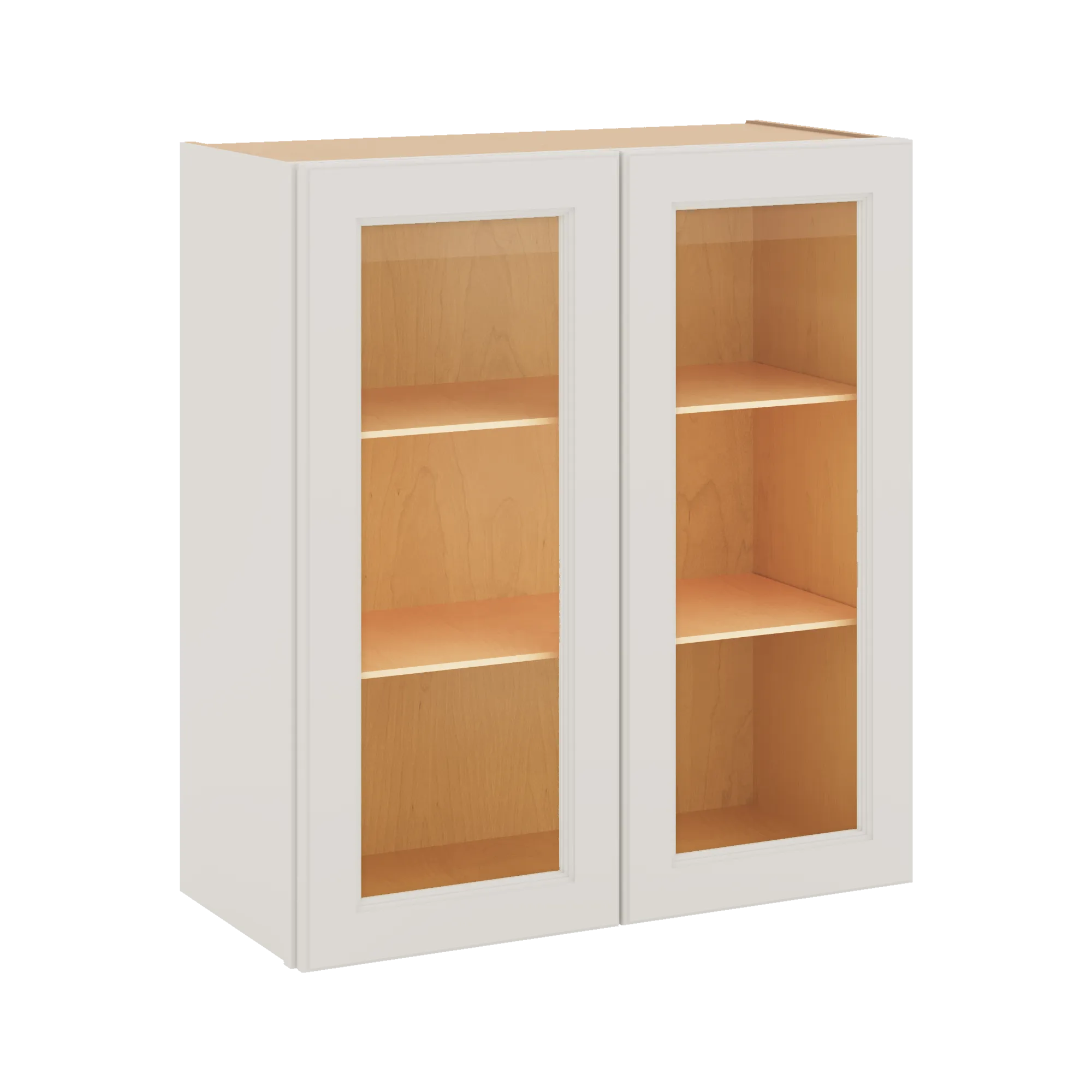 J&K Dove E1 Wall Glass Cabinet - 27" W x 30" H (No Glass Insert)