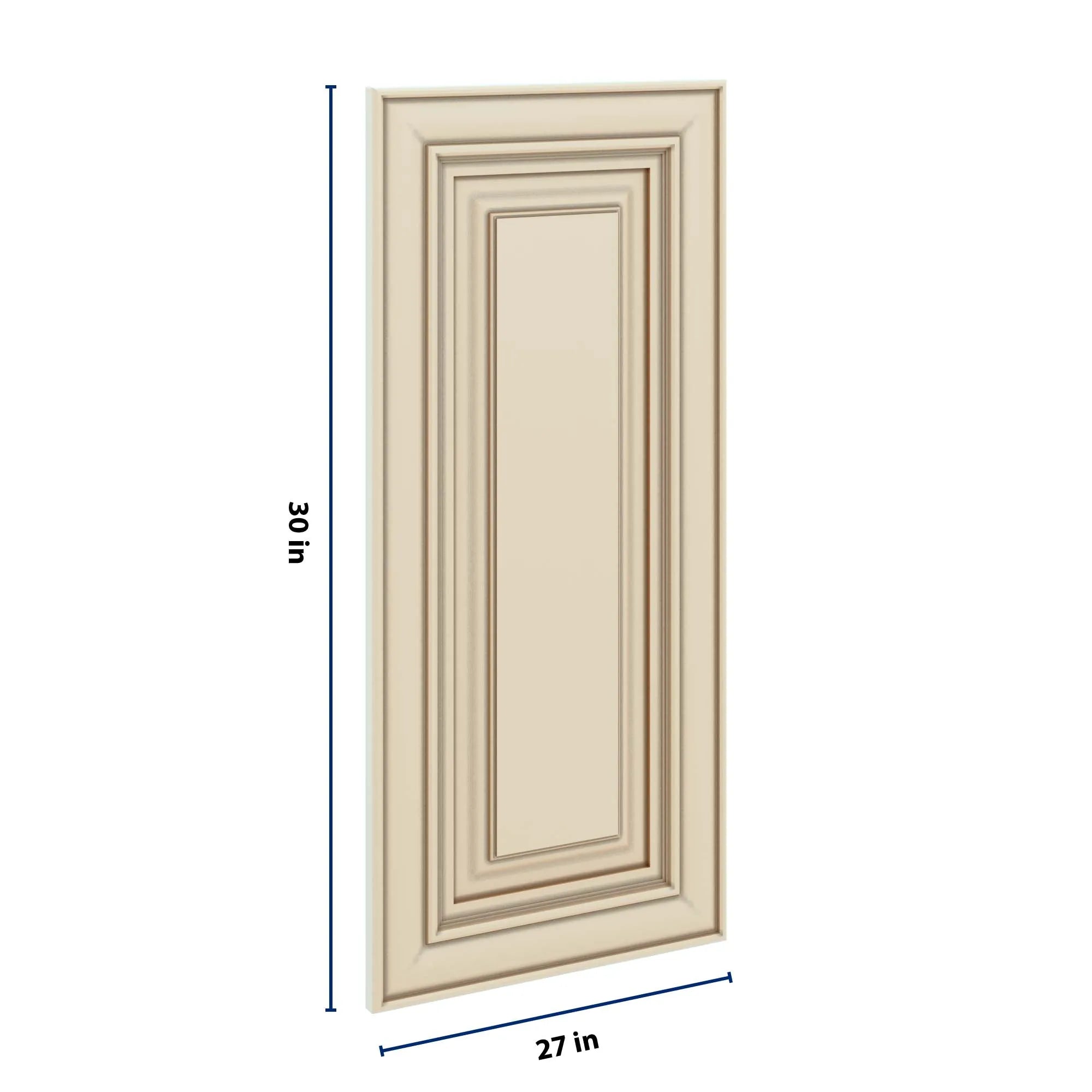 J&K Creme Glazed A7 Dummy Insert Door Panel 13 1/2" W x 30" H