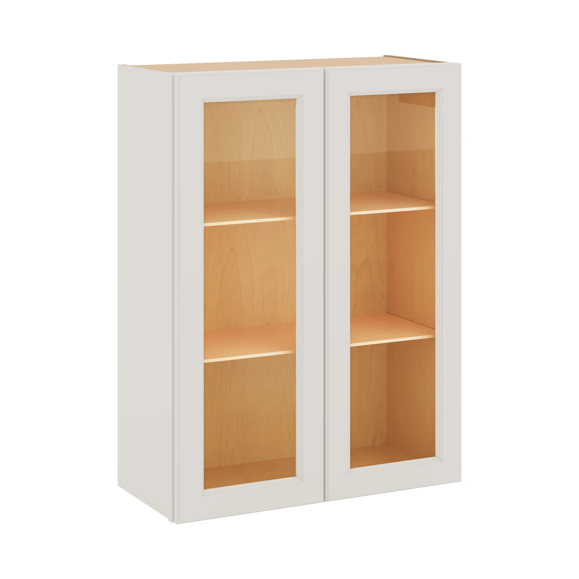 J&K Dove E1 Wall Glass Cabinet - 27" W x 36" H (No Glass Insert)