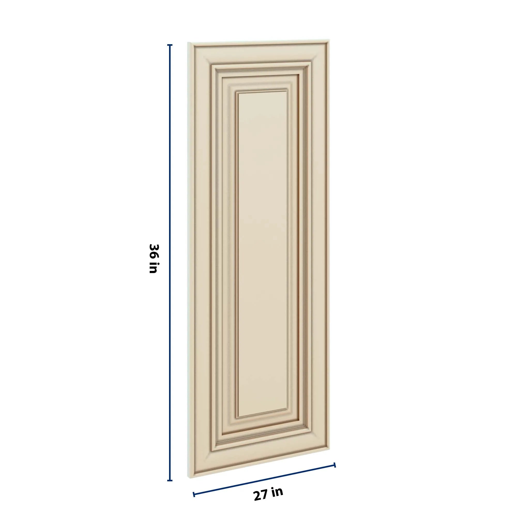J&K Creme Glazed A7 Dummy Insert Door Panel 13 1/2" W x 36" H