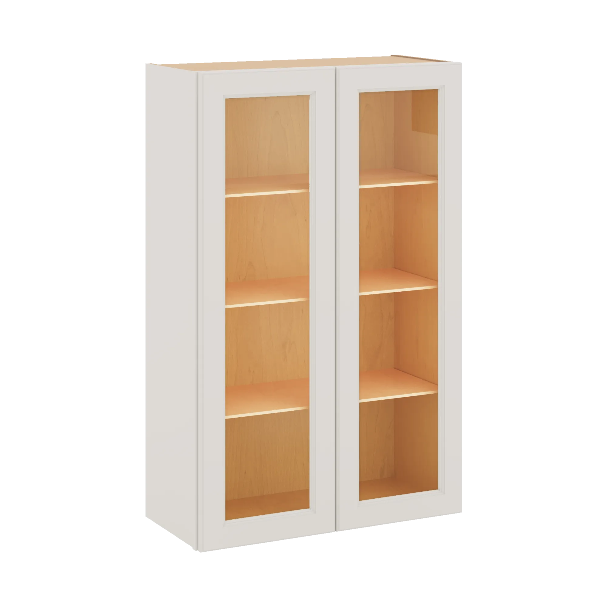 J&K Dove E1 Wall Glass Cabinet - 27" W x 42" H (No Glass Insert)