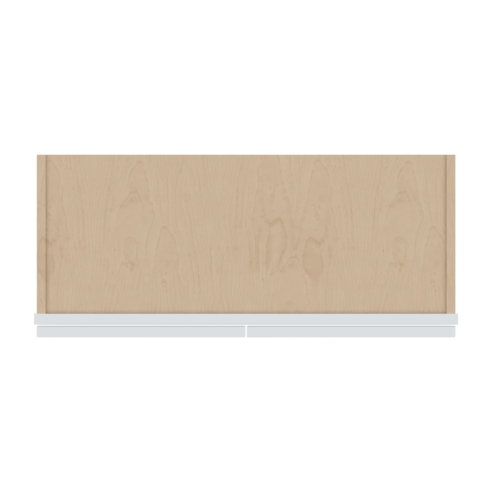 J&K White Shaker S8 Wall Glass Cabinet 30" W x 12" H (No Glass Insert)