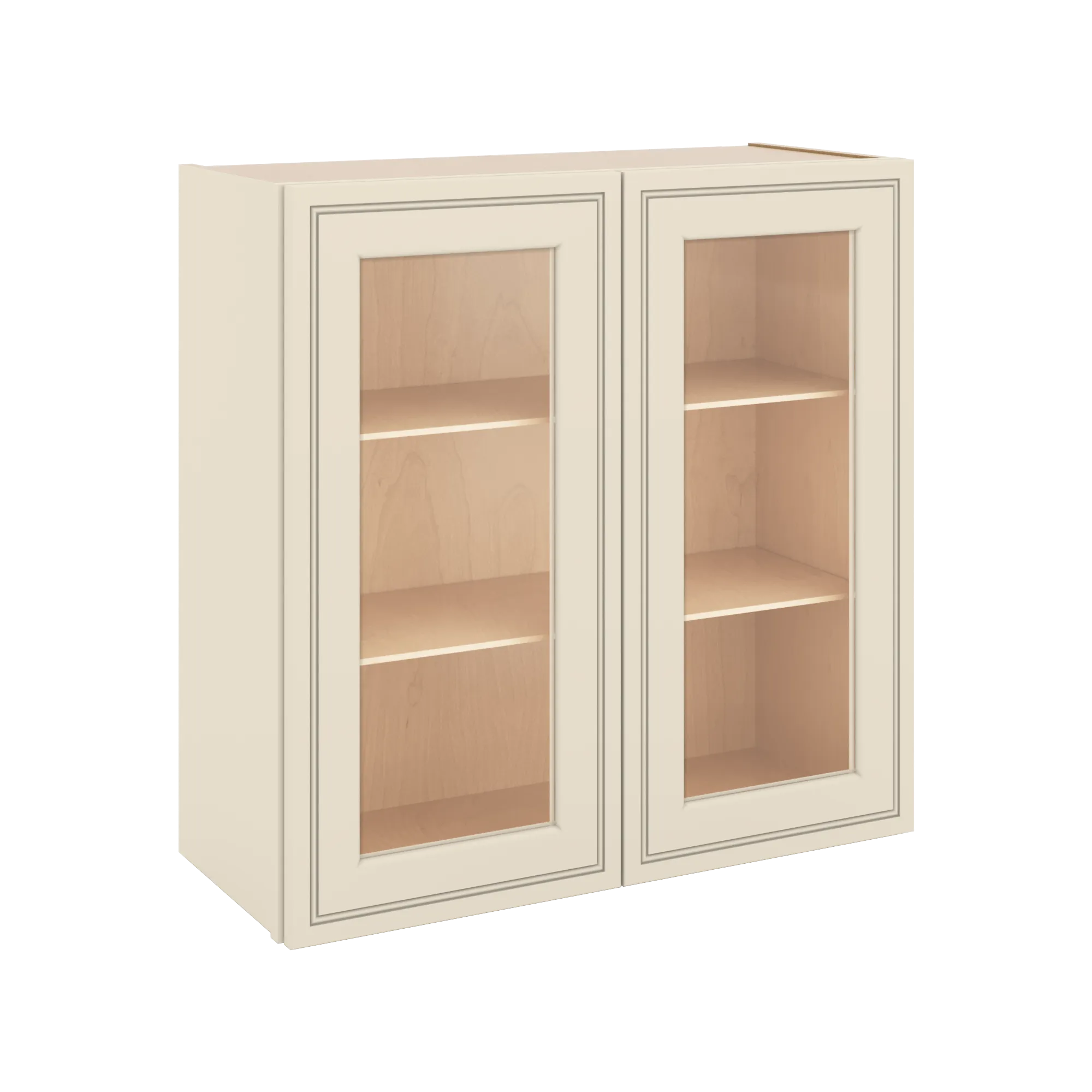 J&K Pearl Glazed H9 Wall Glass Cabinet - 30" W x 30" H (No Glass Insert)