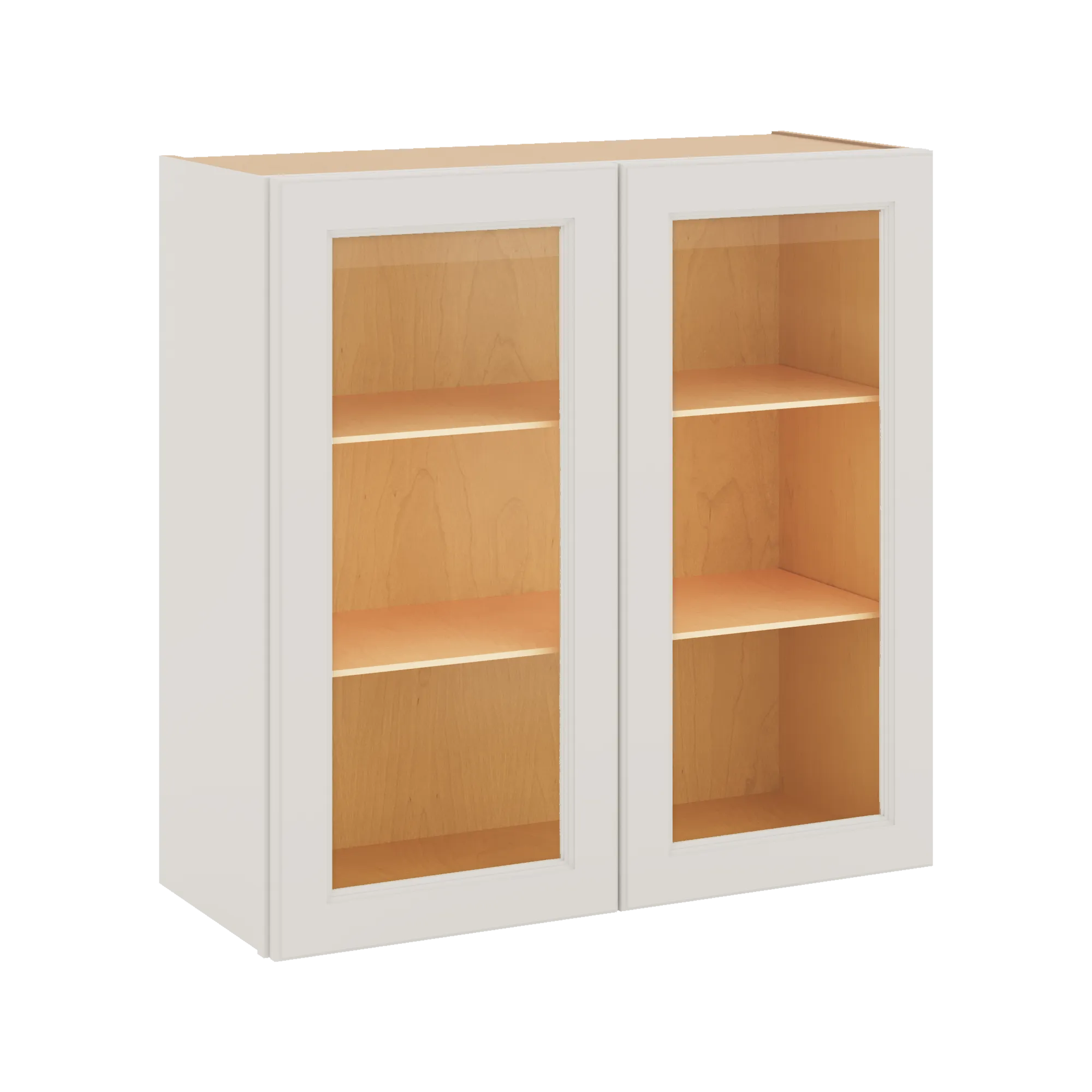 J&K Dove E1 Wall Glass Cabinet - 30" W x 30" H (No Glass Insert)