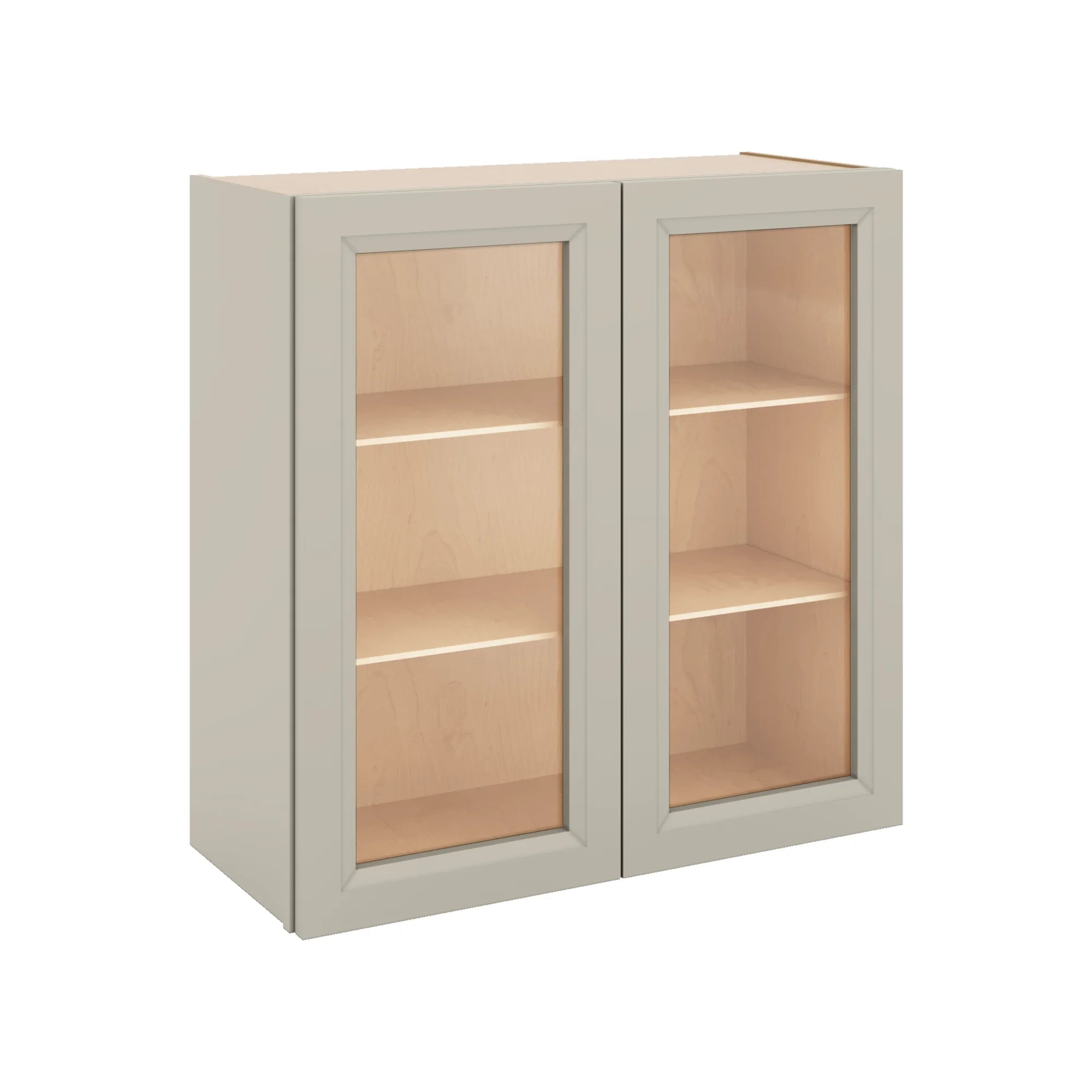 J&K Pebble B6 Wall Glass Cabinet - 30" W x 30" H (No Glass Insert)