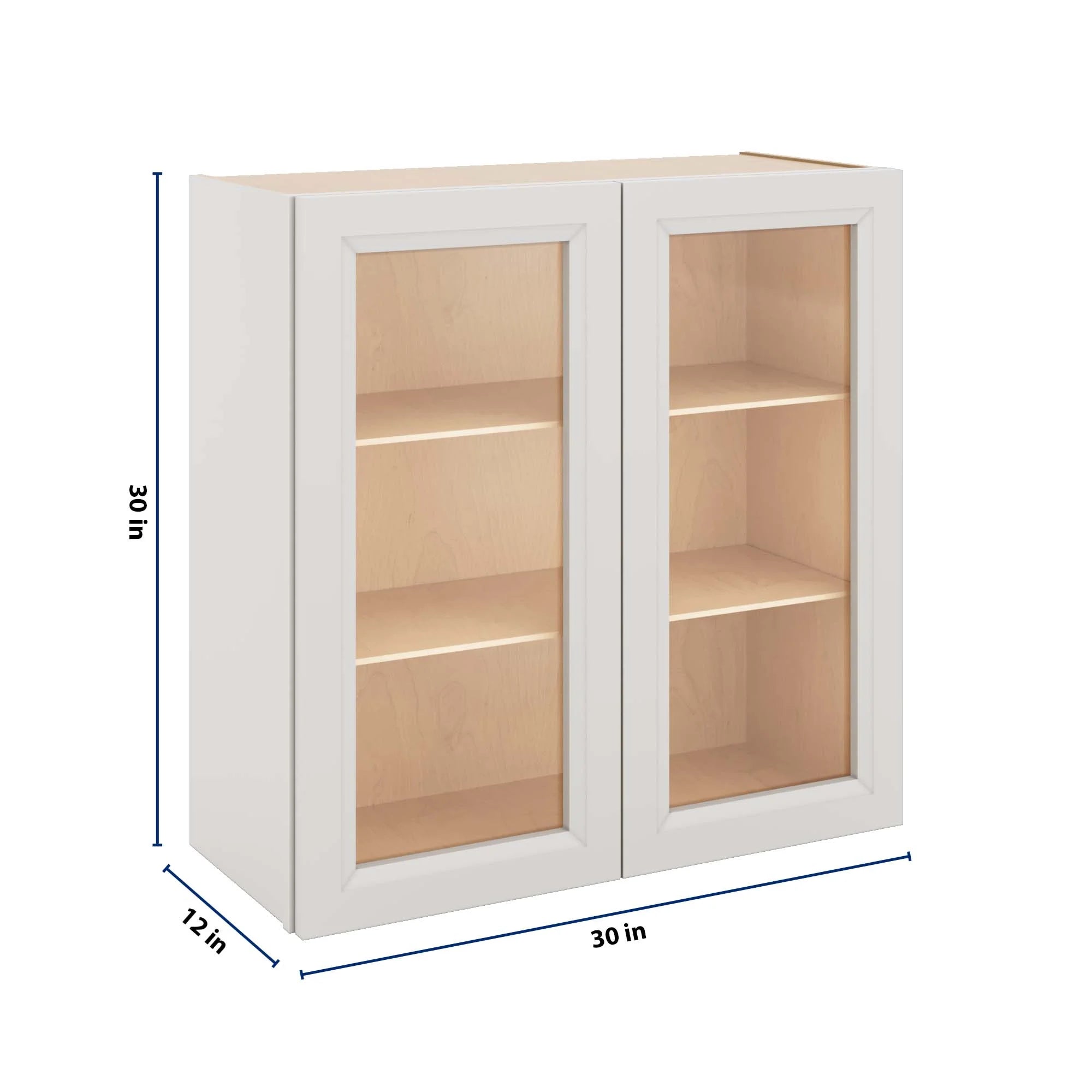 J&K Pure B5 Wall Glass Cabinet - 30" W x 30" H (No Glass Insert)