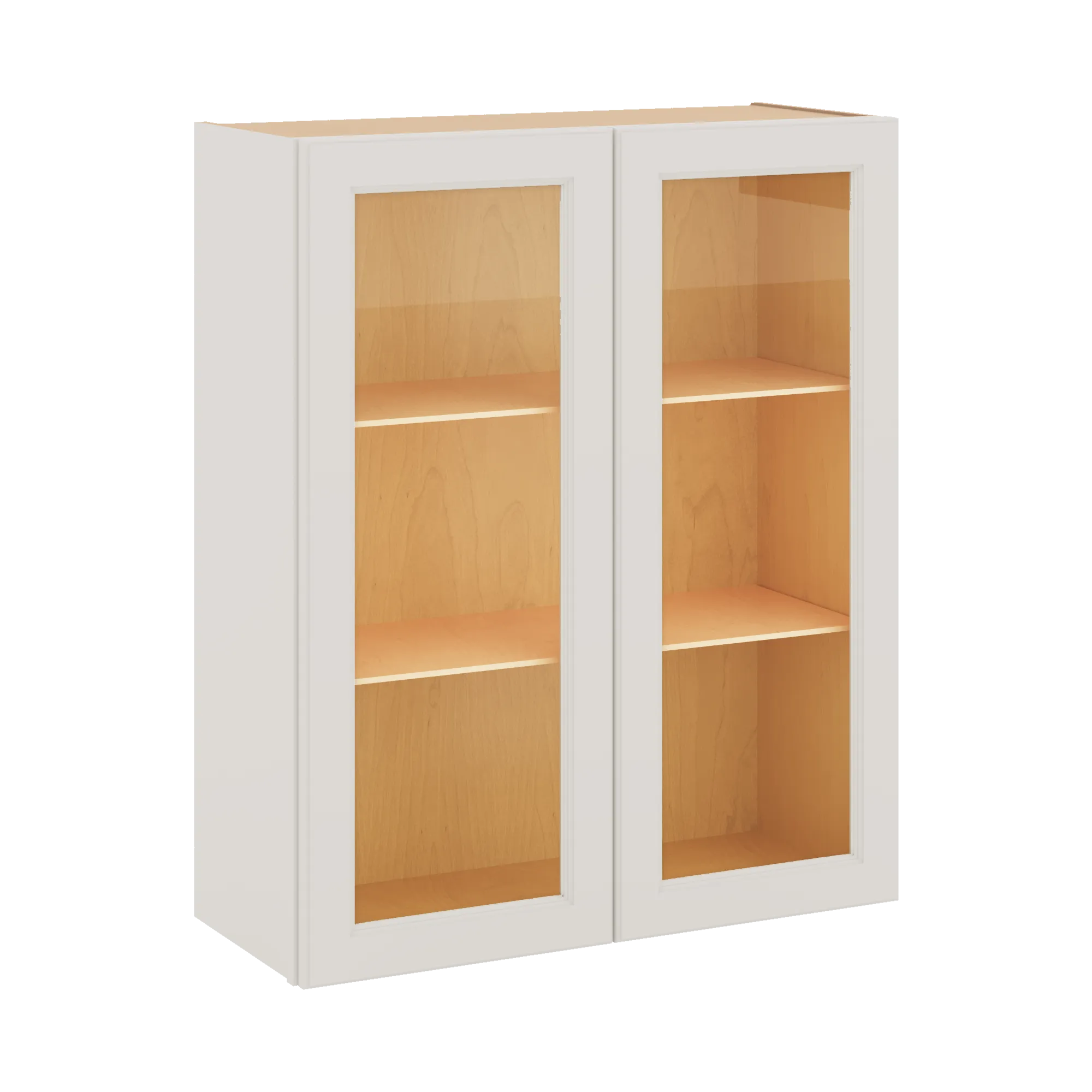 J&K Dove E1 Wall Glass Cabinet - 30" W x 36" H (No Glass Insert)
