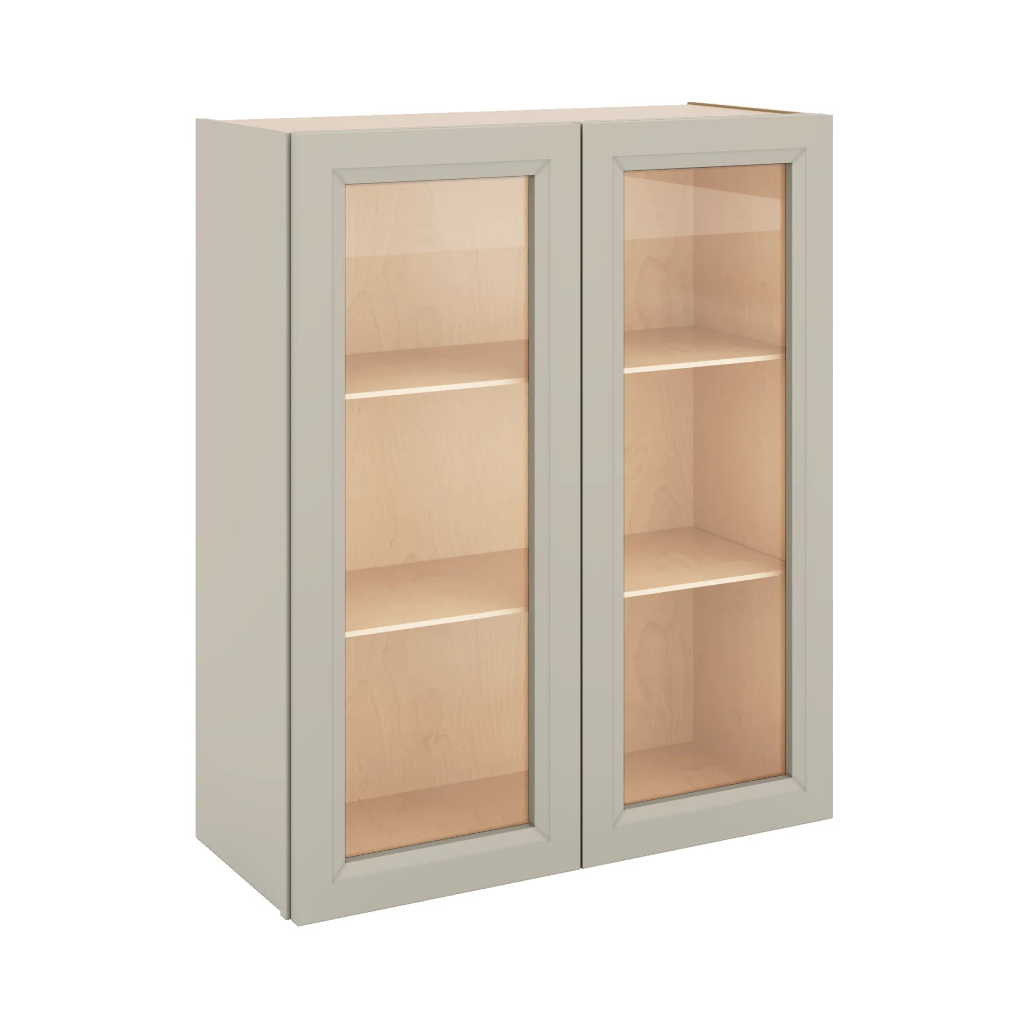 J&K Pebble B6 Wall Glass Cabinet - 30" W x 36" H (No Glass Insert)