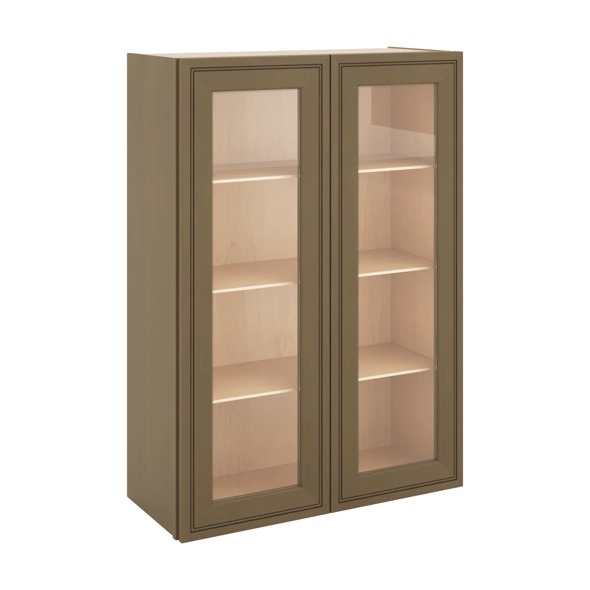J&K Hazel H8 Wall Glass Cabinet - 30" W x 42" H (No Glass Insert)