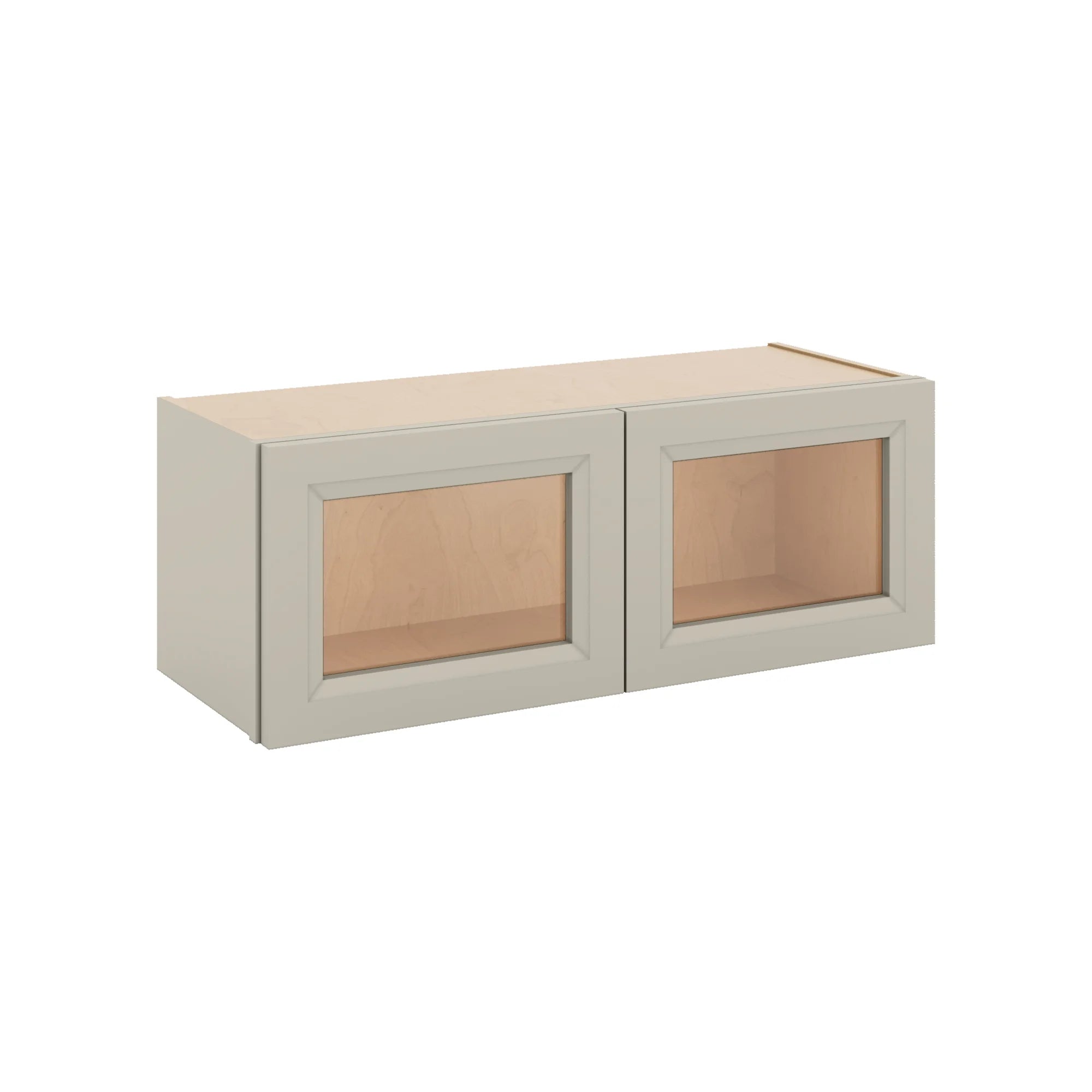 J&K Pebble B6 Wall Glass Cabinet - 33" W x 12" H (No Glass Insert)