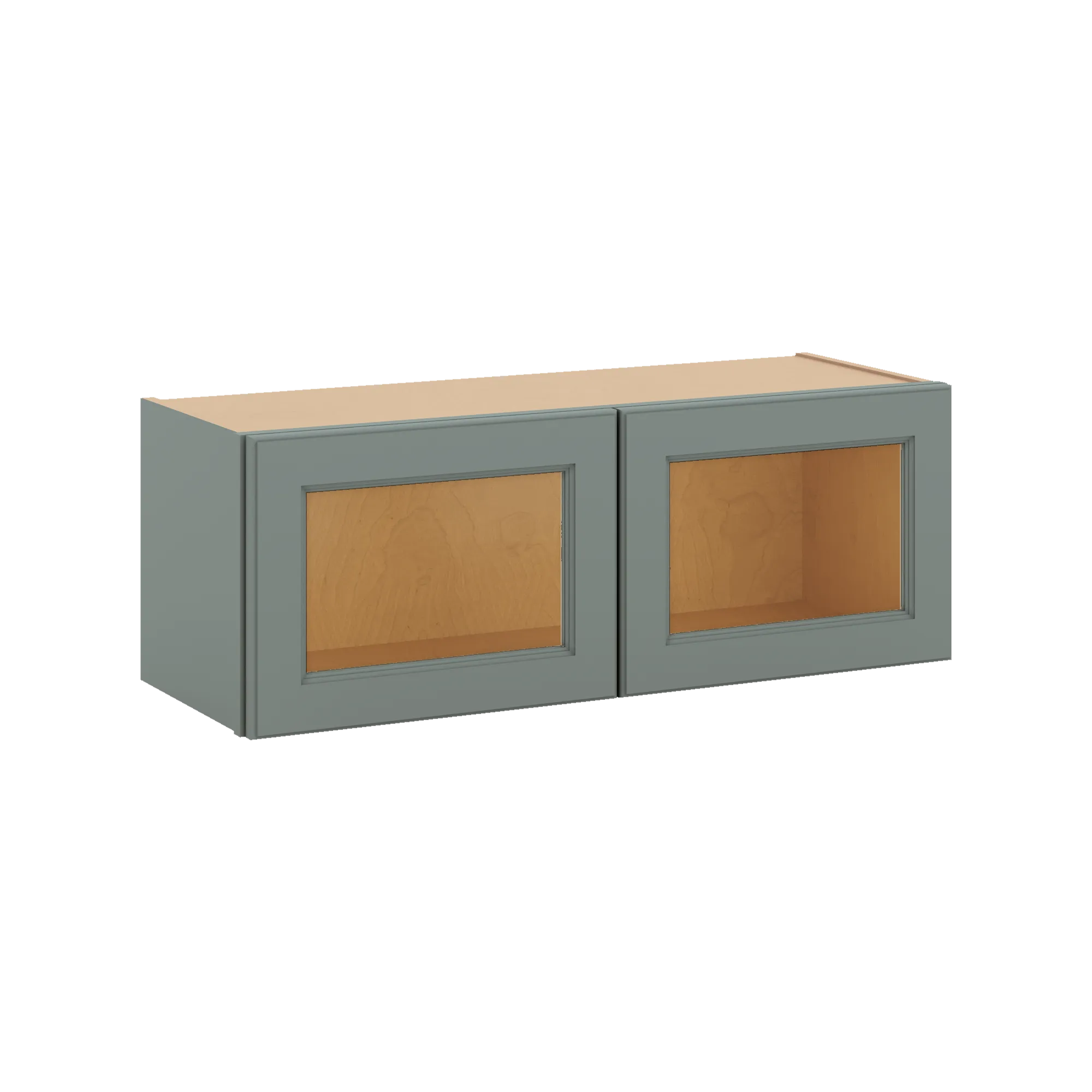 J&K Sage E3 Wall Glass Cabinet - 33" W x 12" H (No Glass Insert)