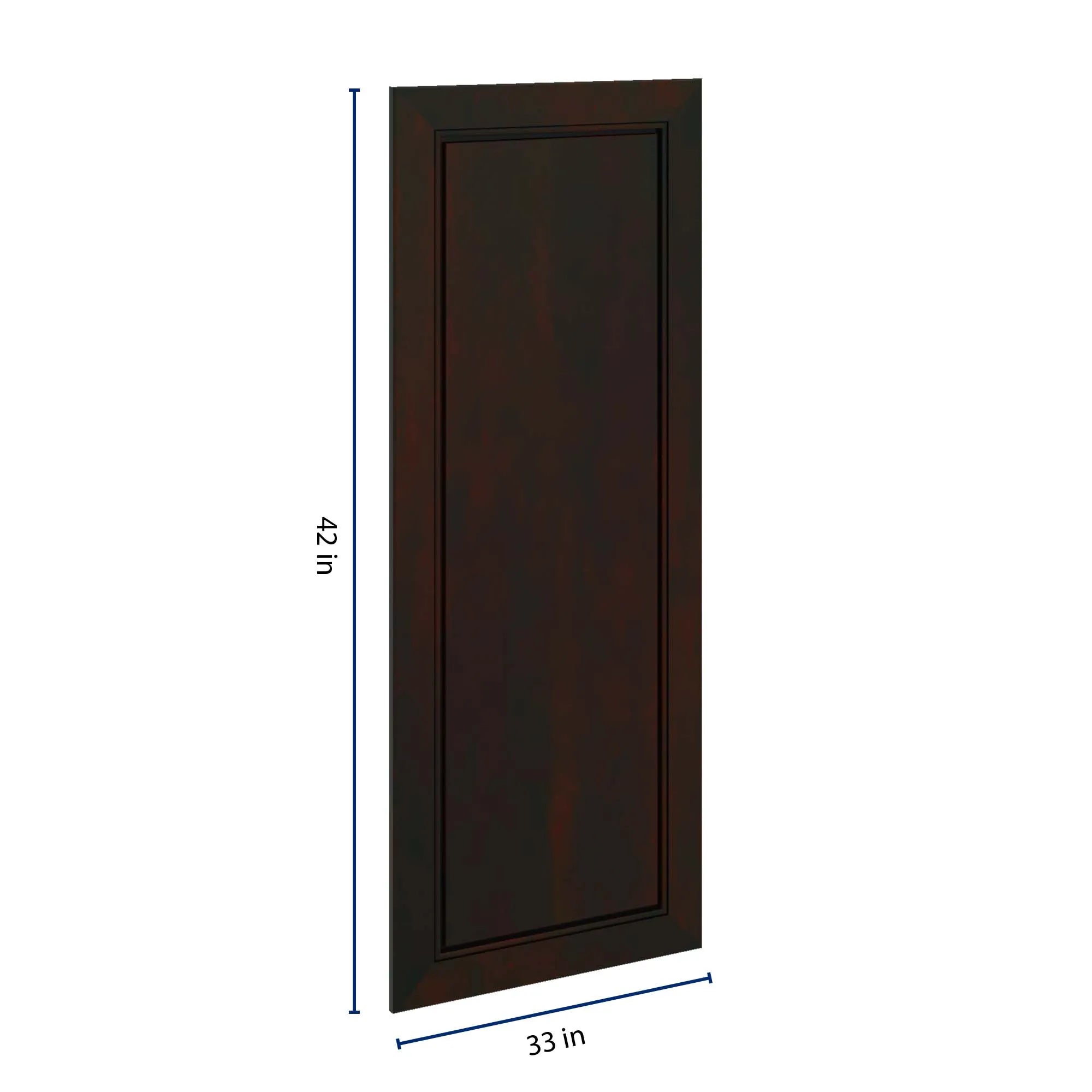 J&K Espresso K8 Dummy Insert Door Panel 16 1/2" W x 42" H