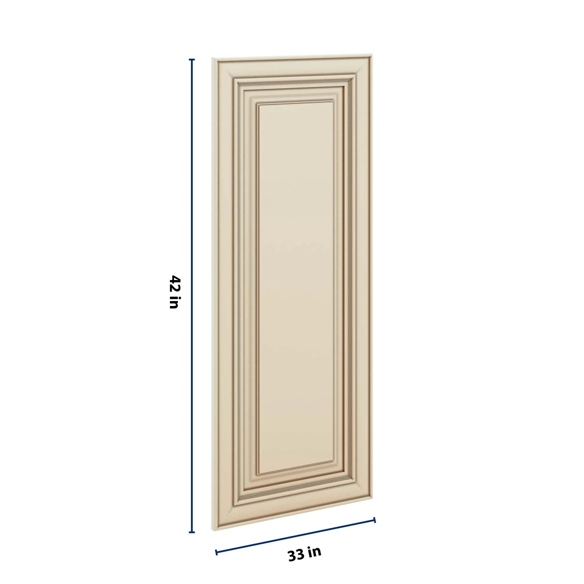 J&K Creme Glazed A7 Dummy Insert Door Panel 16 1/2" W x 42" H