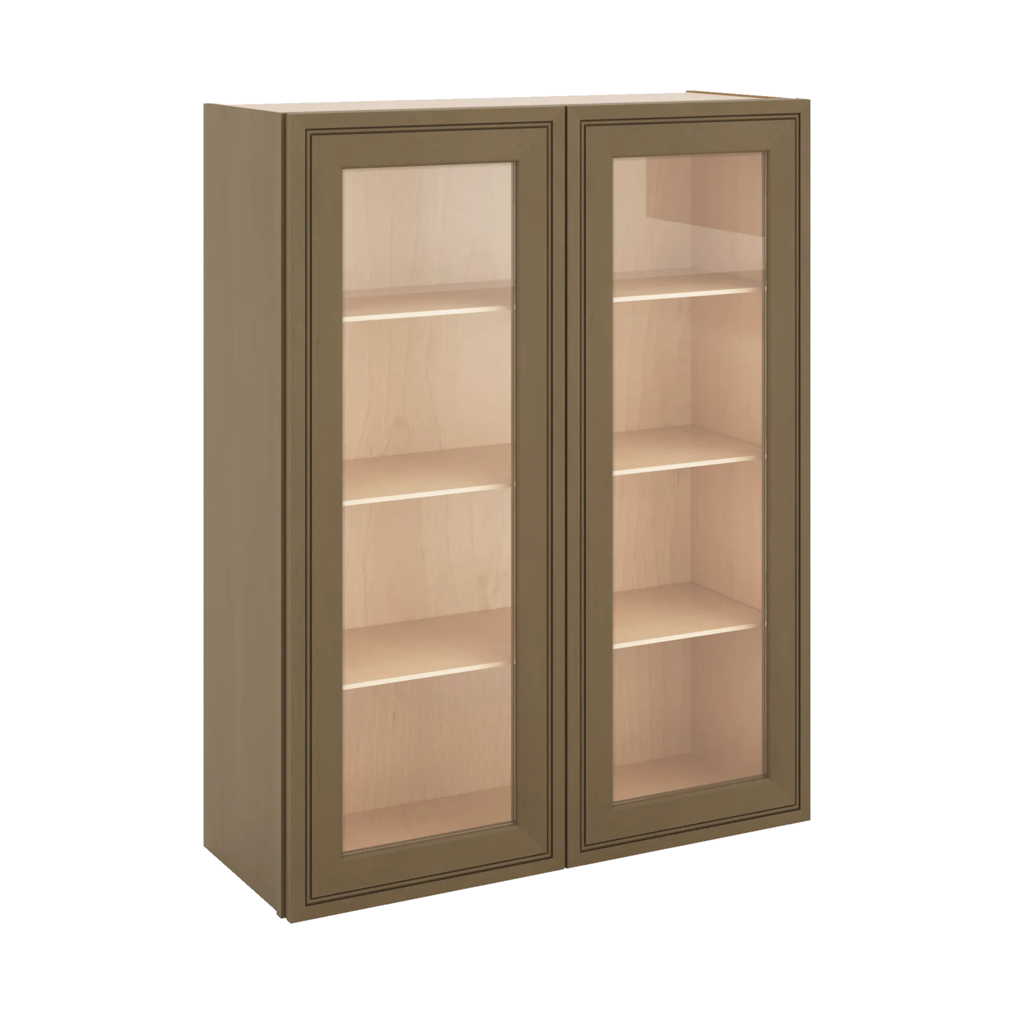 J&K Hazel H8 Wall Glass Cabinet - 33" W x 42" H (No Glass Insert)