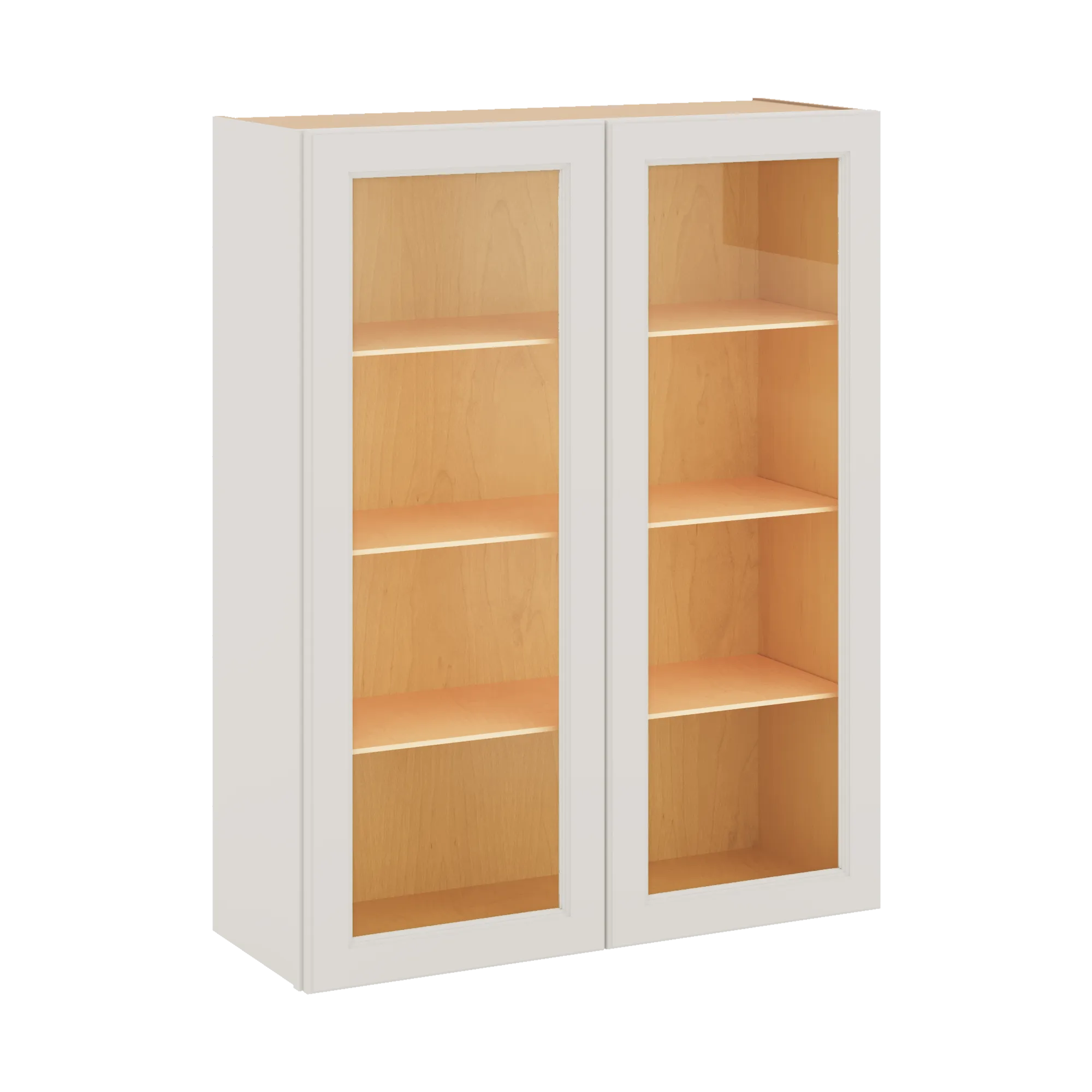 J&K Dove E1 Wall Glass Cabinet - 33" W x 42" H (No Glass Insert)