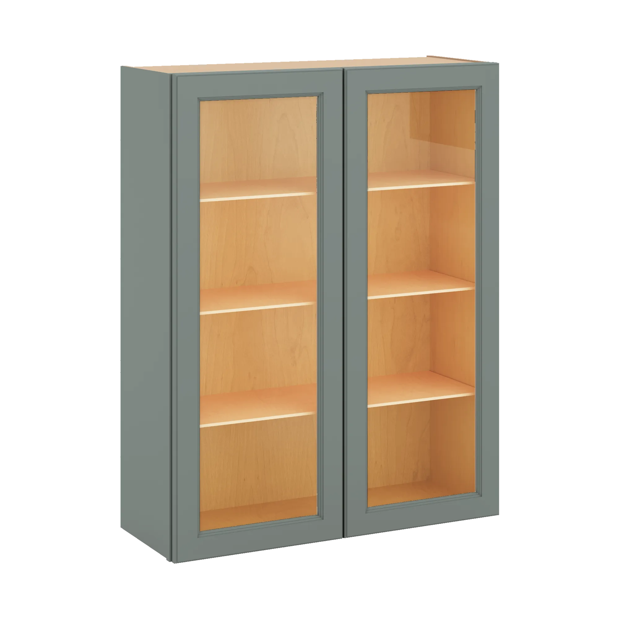 J&K Sage E3 Wall Glass Cabinet - 33" W x 42" H (No Glass Insert)