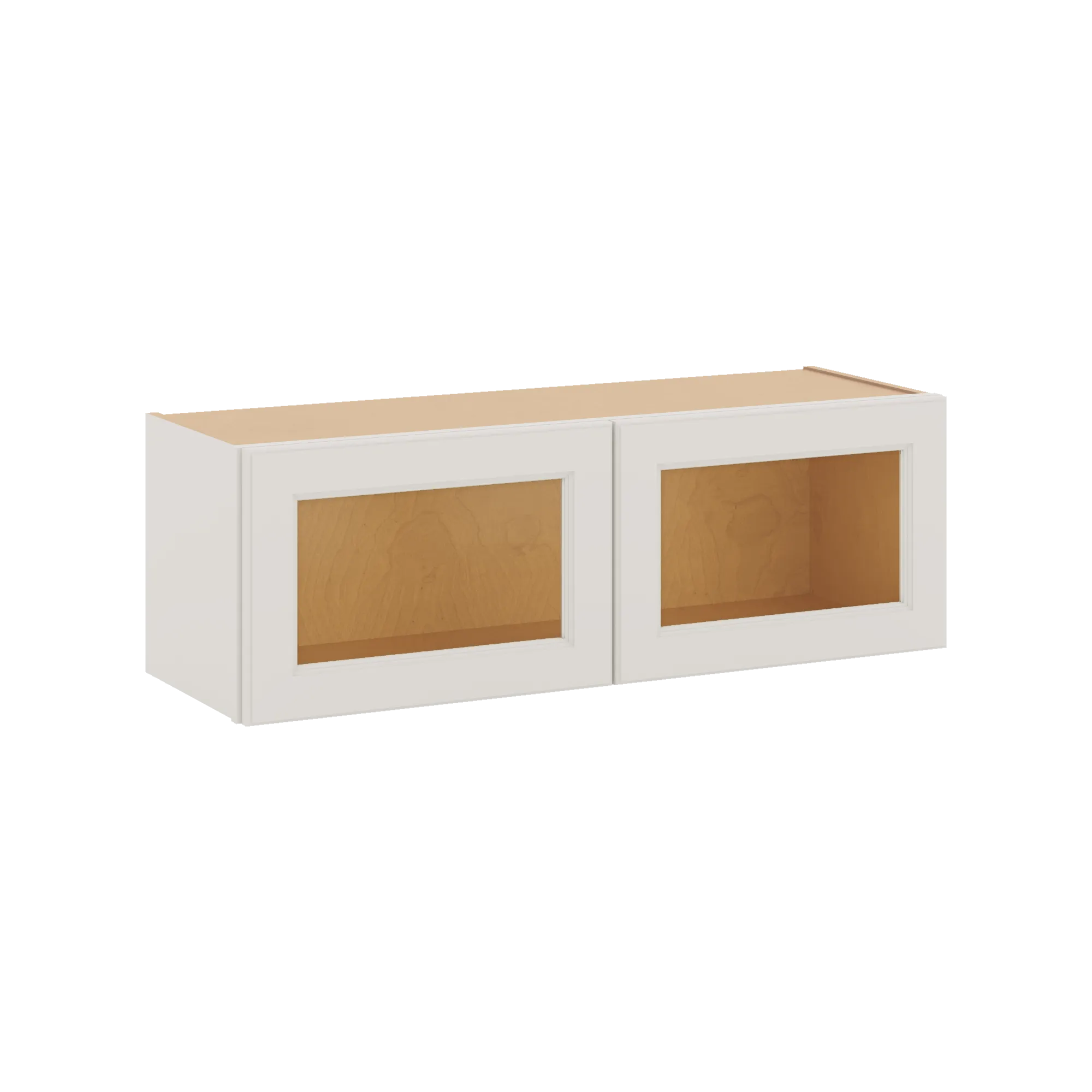 J&K Dove E1 Wall Glass Cabinet - 36" W x 12" H (No Glass Insert)