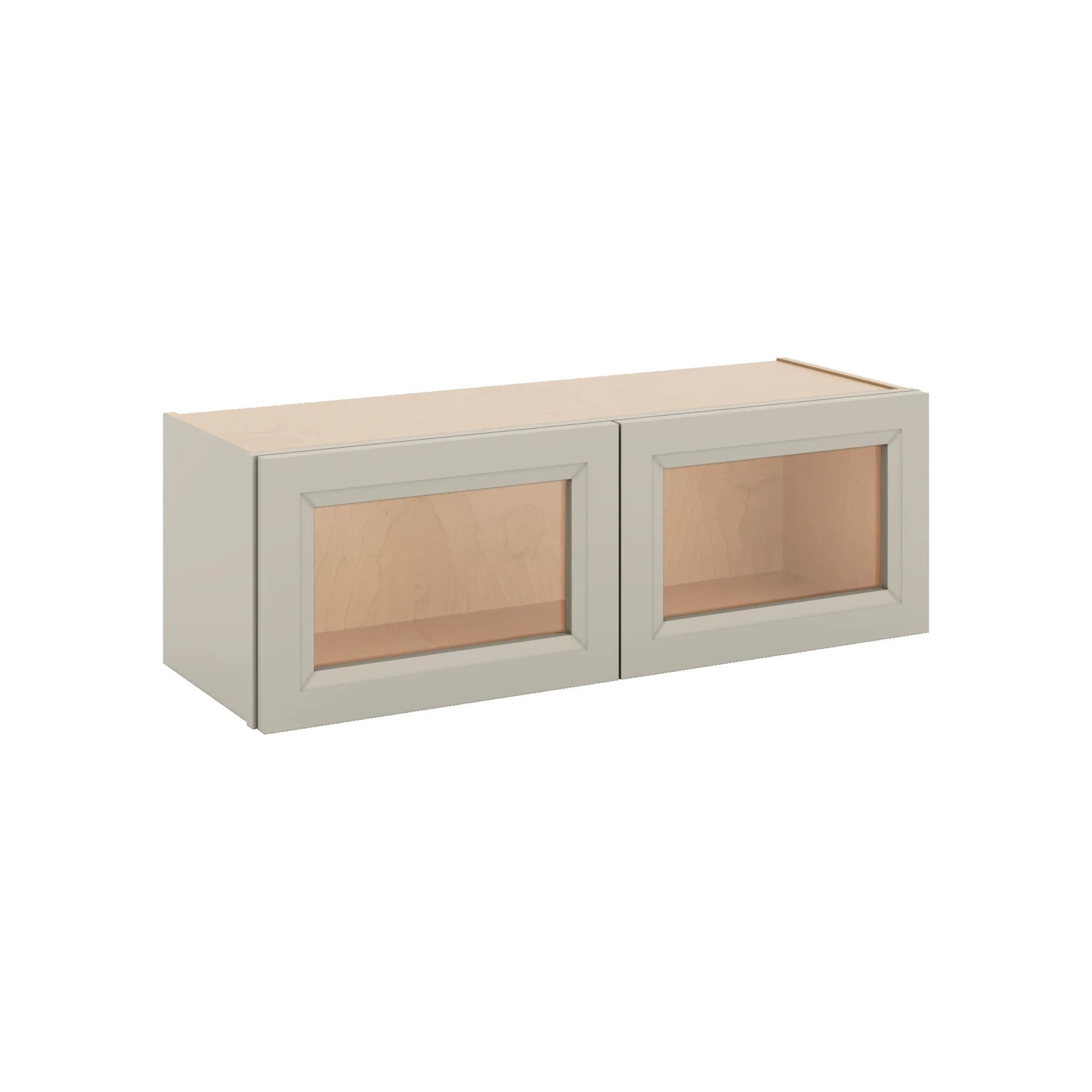 J&K Pebble B6 Wall Glass Cabinet - 36" W x 12" H (No Glass Insert)