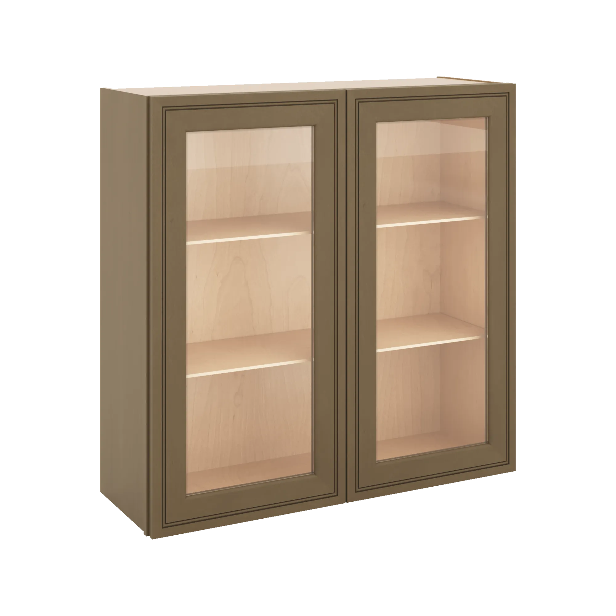 J&K Hazel H8 Wall Glass Cabinet - 36" W x 36" H (No Glass Insert)
