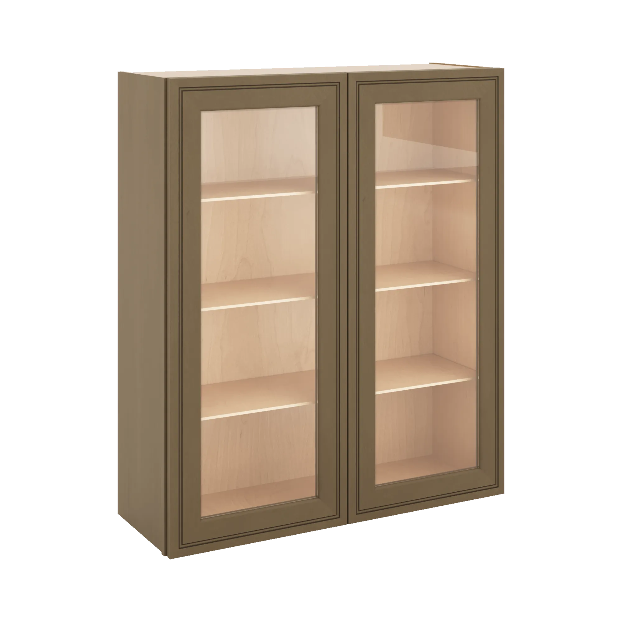 J&K Hazel H8 Wall Glass Cabinet - 36" W x 42" H (No Glass Insert)