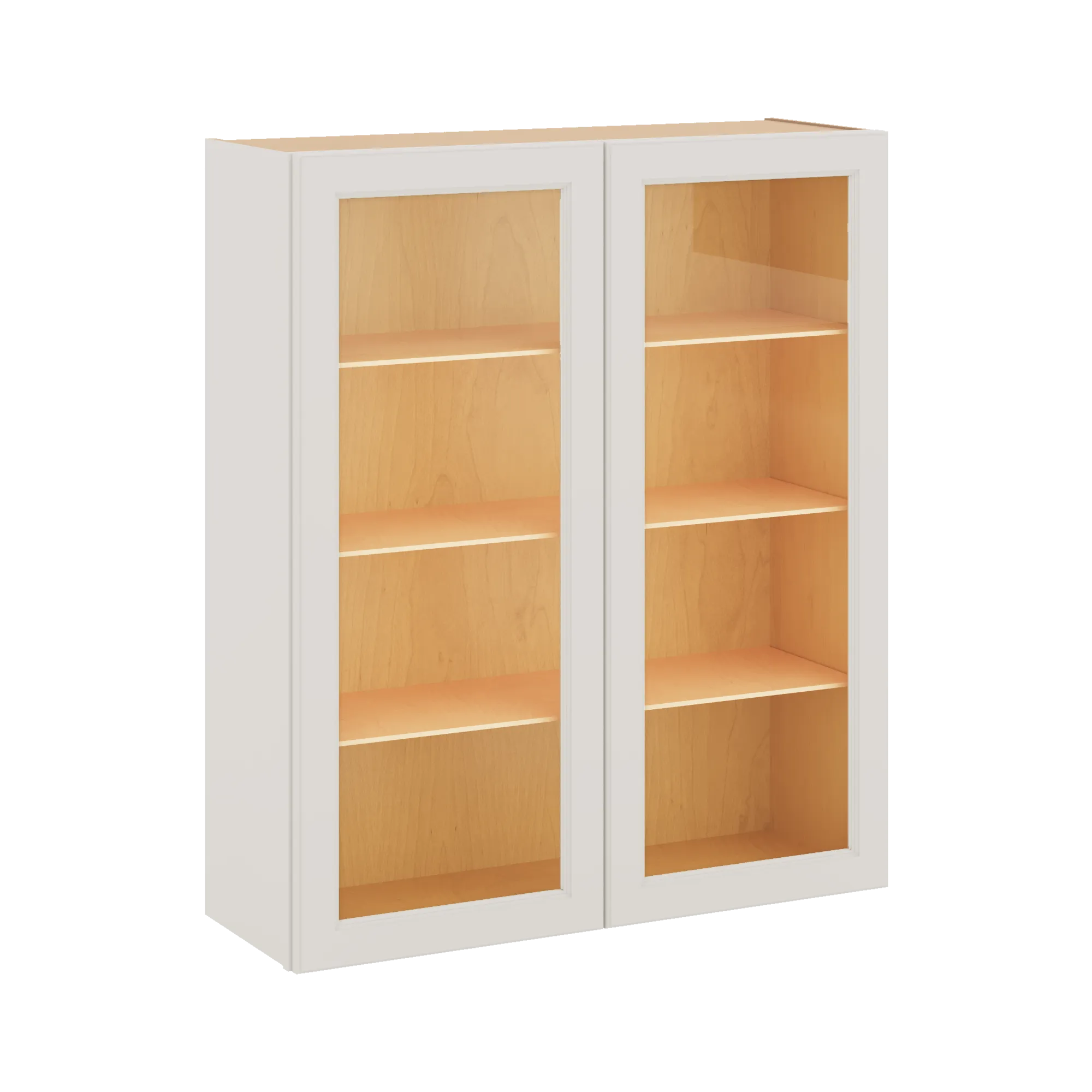 J&K Dove E1 Wall Glass Cabinet - 36" W x 42" H (No Glass Insert)