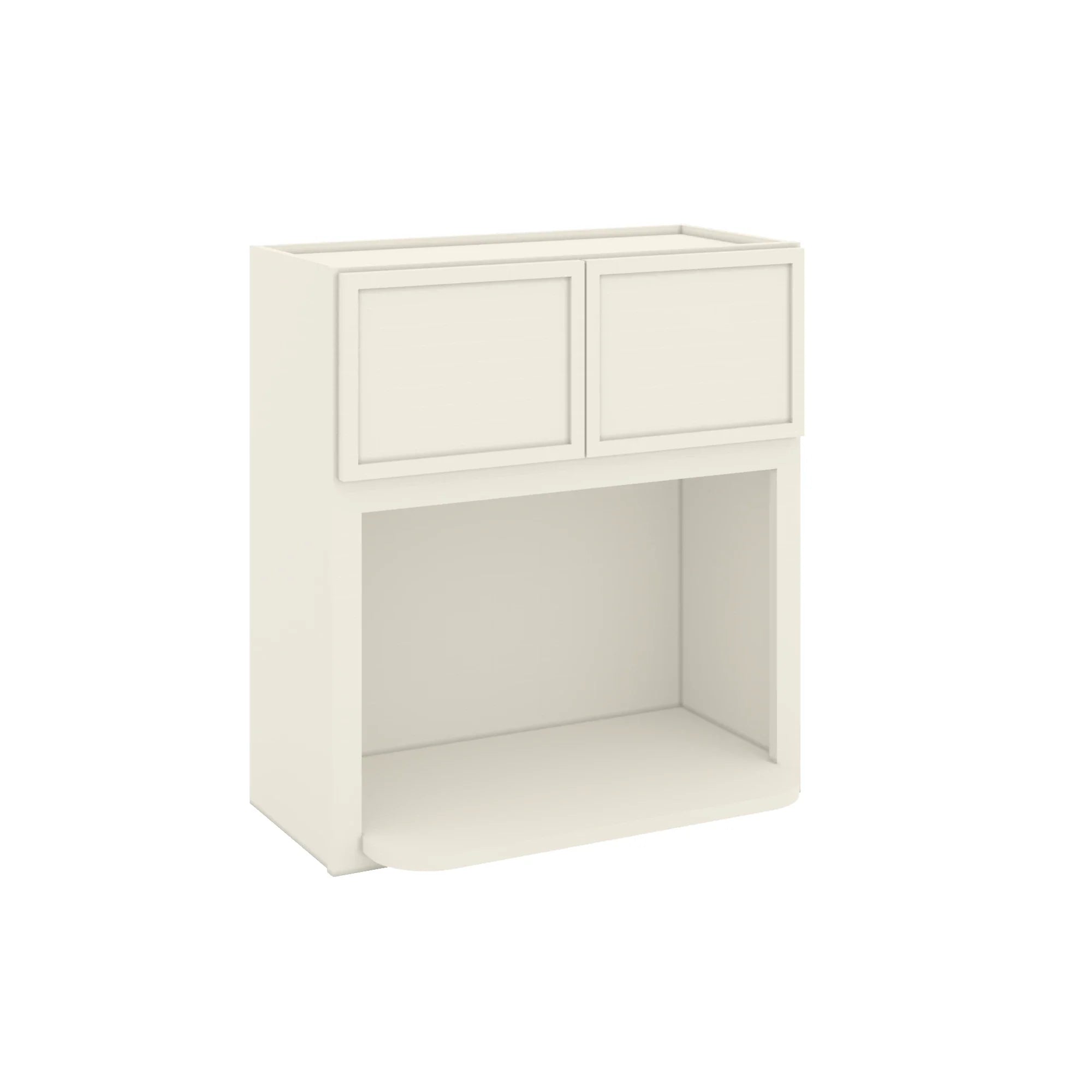 Modernform Cabinet Slim Dove White 27" W X 30" H X 12" D Microwave w/Bottom Shelf