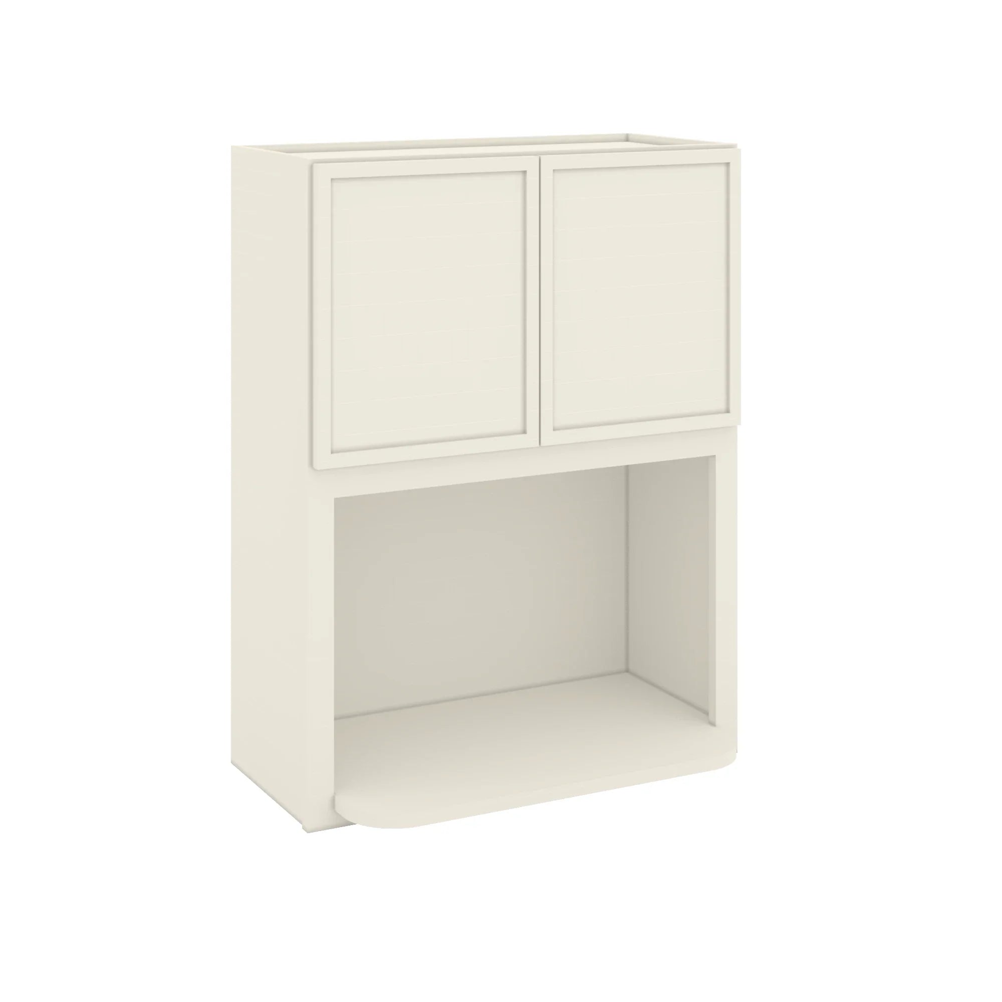 Modernform Cabinet Slim Dove White 27" W X 36" H X 12" D Microwave w/Bottom Shelf