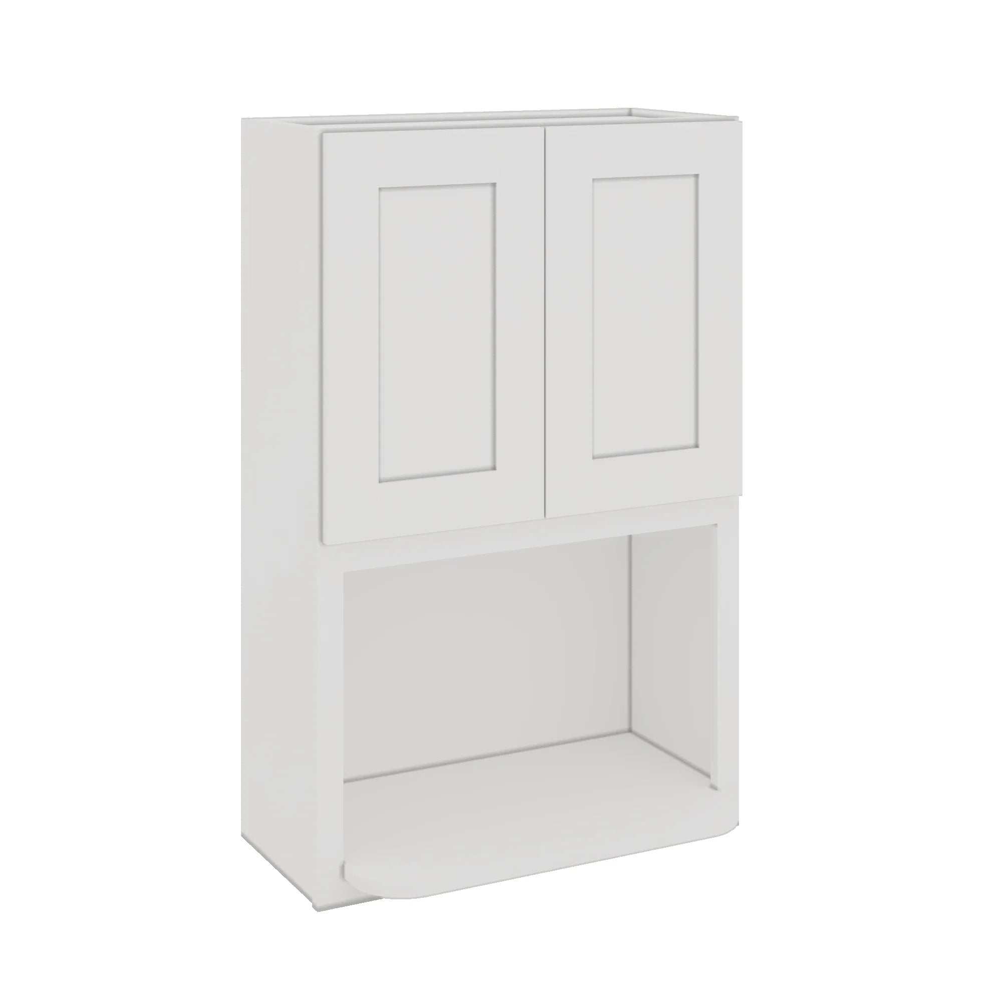 Modernform Cabinet White Shaker 27" W X 42" H X 12" D Microwave w/Bottom Shelf