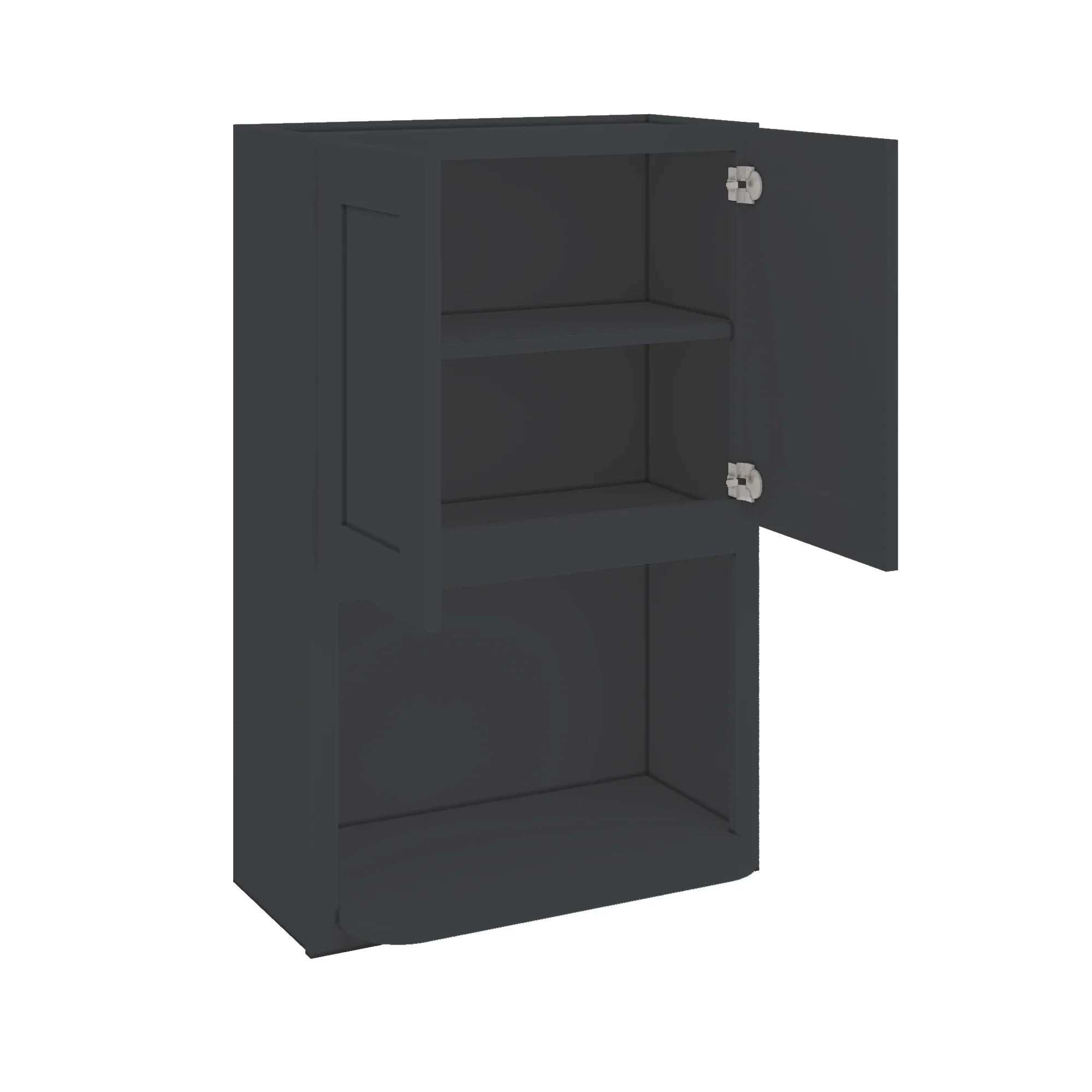 Modernform Cabinet Onyx Black Shaker 27" W X 42" H X 12" D Microwave w/Bottom Shelf