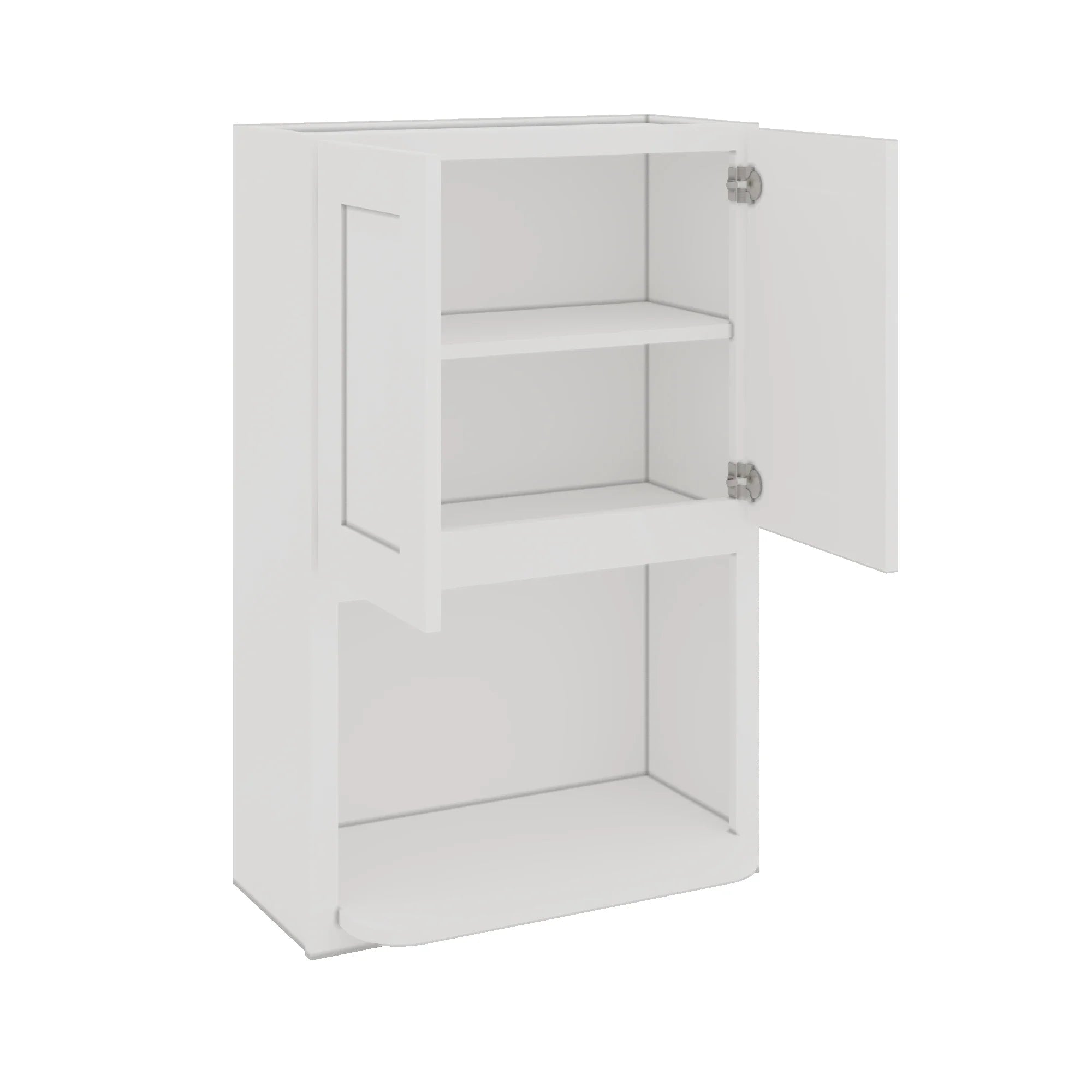 Modernform Cabinet White Shaker 27" W X 42" H X 12" D Microwave w/Bottom Shelf