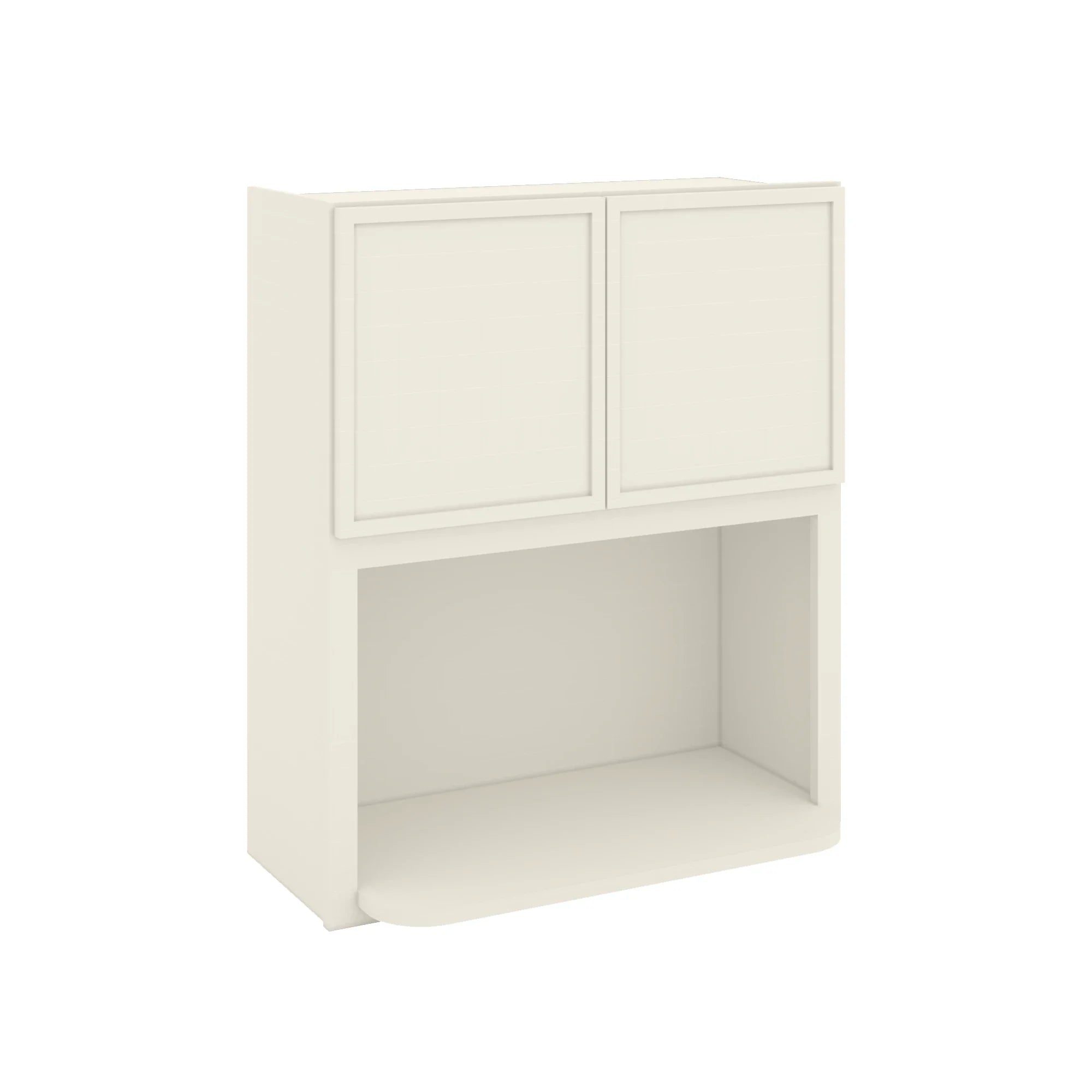 Modernform Cabinet Slim Dove White 30" W X 36" H X 12" D Microwave w/Bottom Shelf