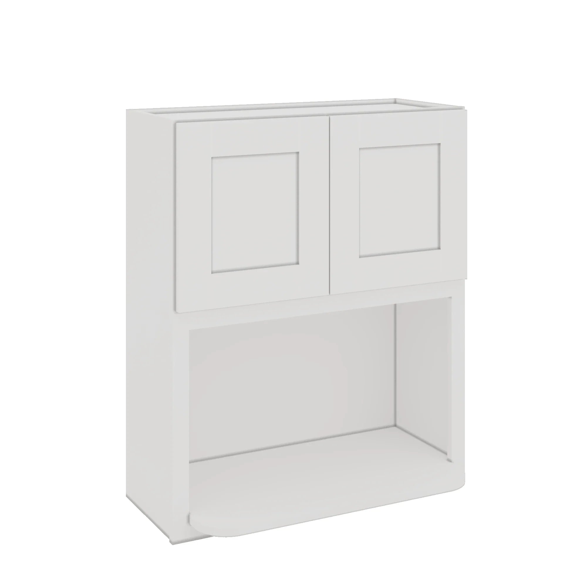 Modernform Cabinet White Shaker 30" W X 36" H X 12" D Microwave w/Bottom Shelf