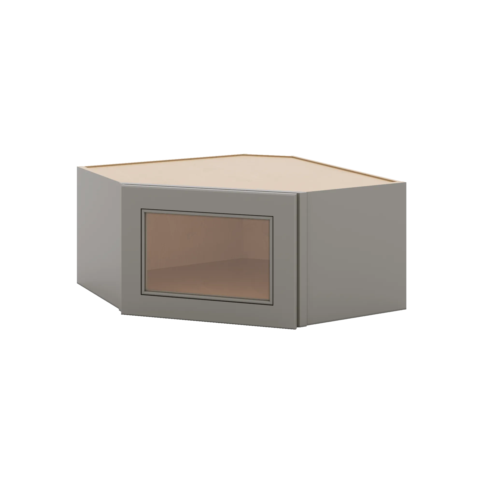 J&K Greige K3 Wall Diagonal Glass Insert- 24" W x 12" H (No Glass Insert)