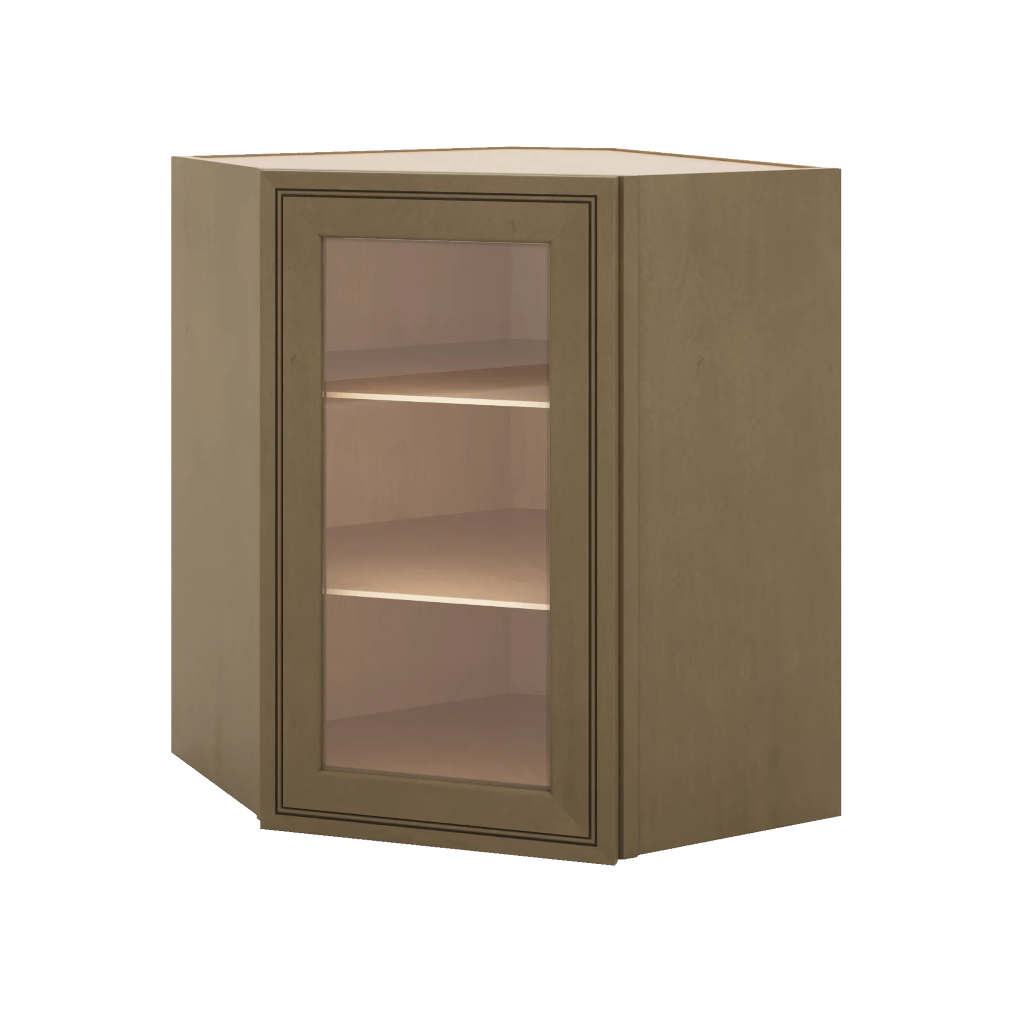 J&K Hazel H8 Wall Diagonal Glass Insert- 24" W x 30" H (No Glass Insert)
