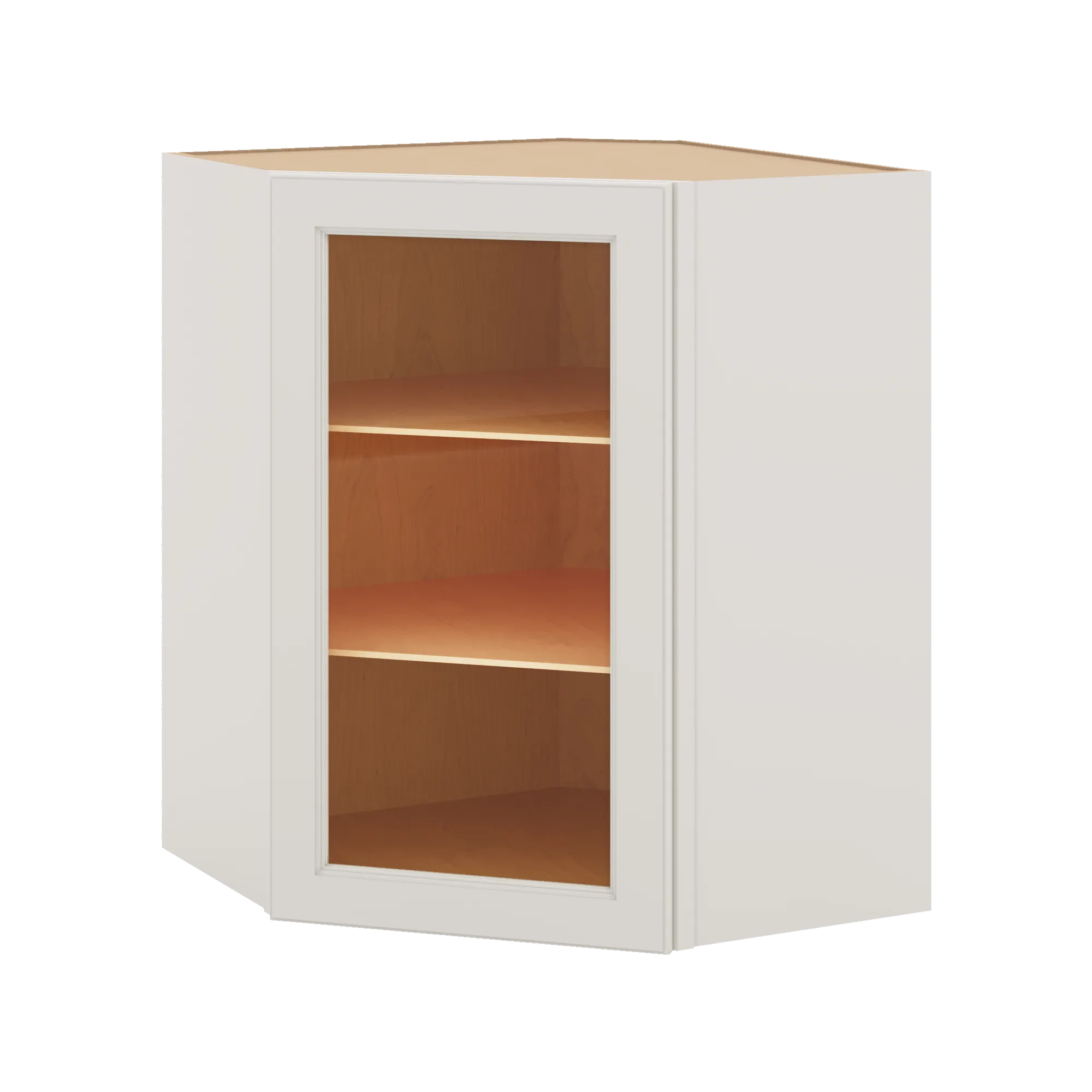 J&K Dove E1 Wall Diagonal Glass Insert- 24" W x 30" H (No Glass Insert)