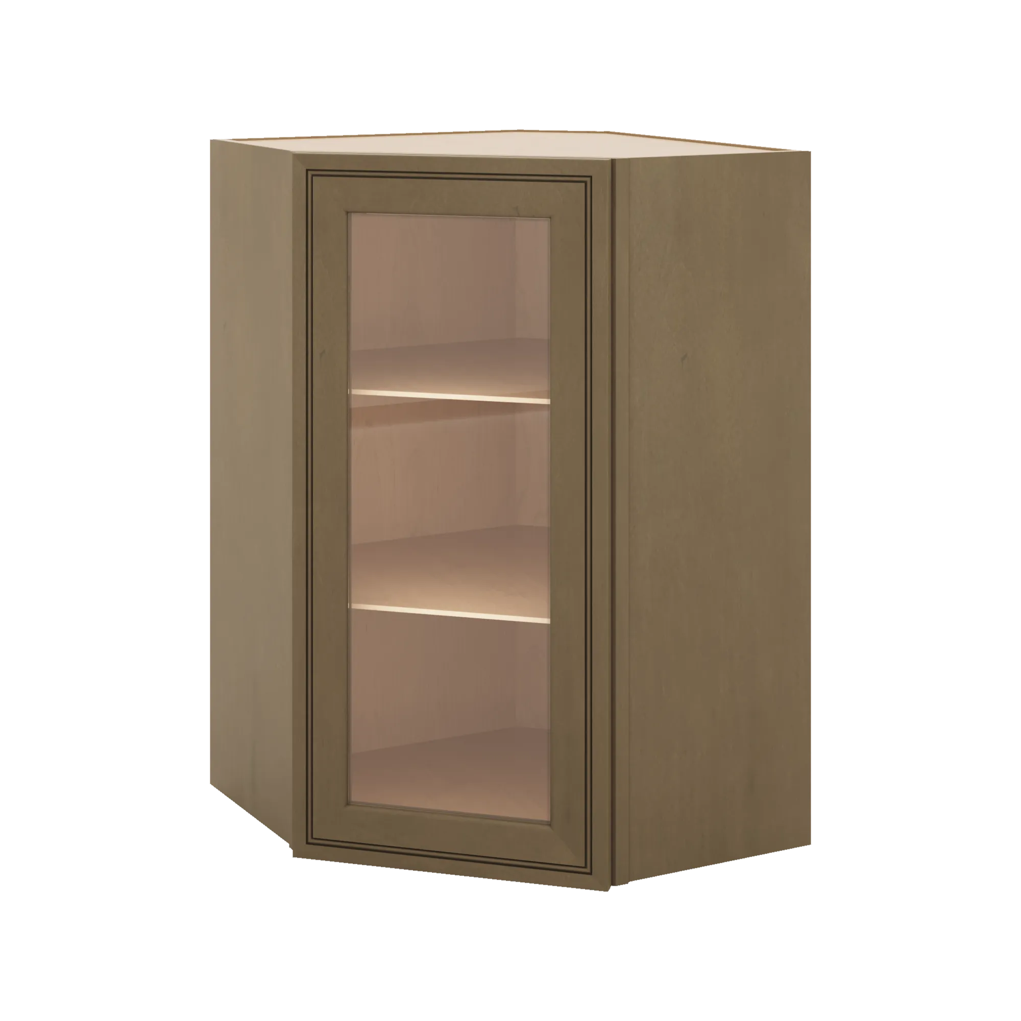 J&K Hazel H8 Wall Diagonal Glass Insert- 24" W x 36" H (No Glass Insert)