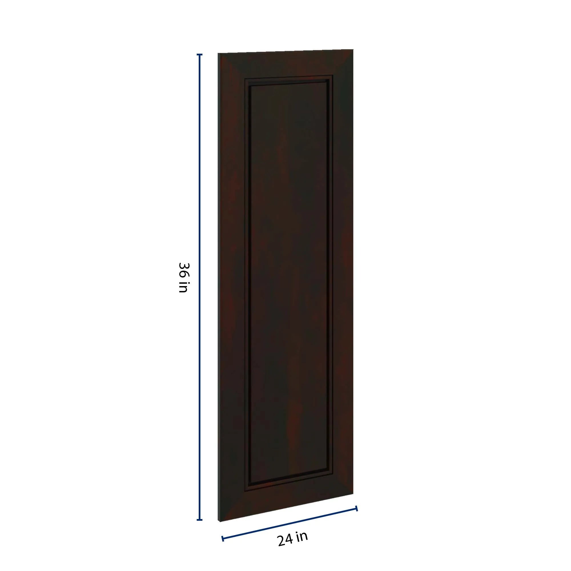 J&K Espresso K8 Dummy Insert Door Glass 12" W x 36" H