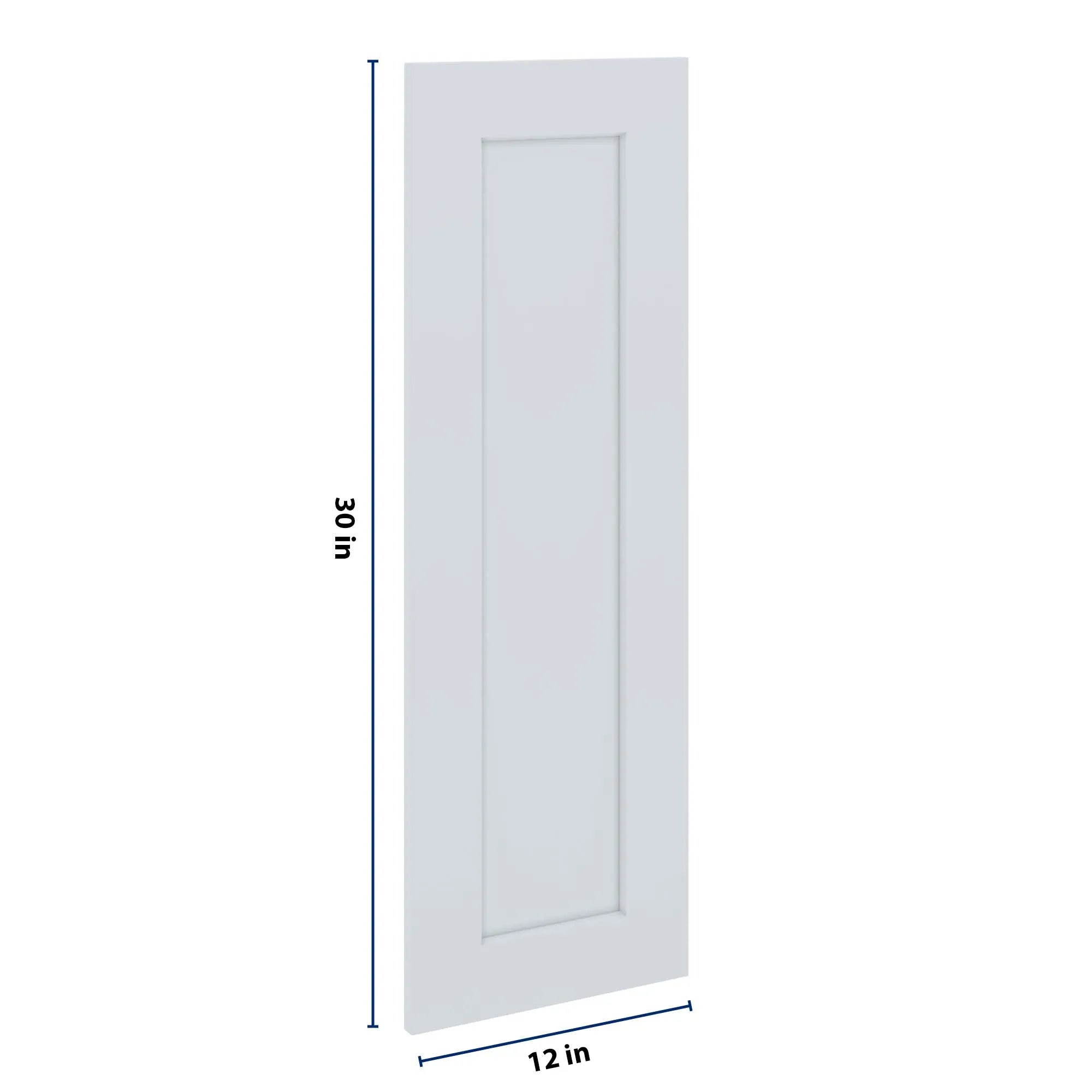 J&K White Shaker S8 Dummy Insert Door Glass 12" W x 36" H