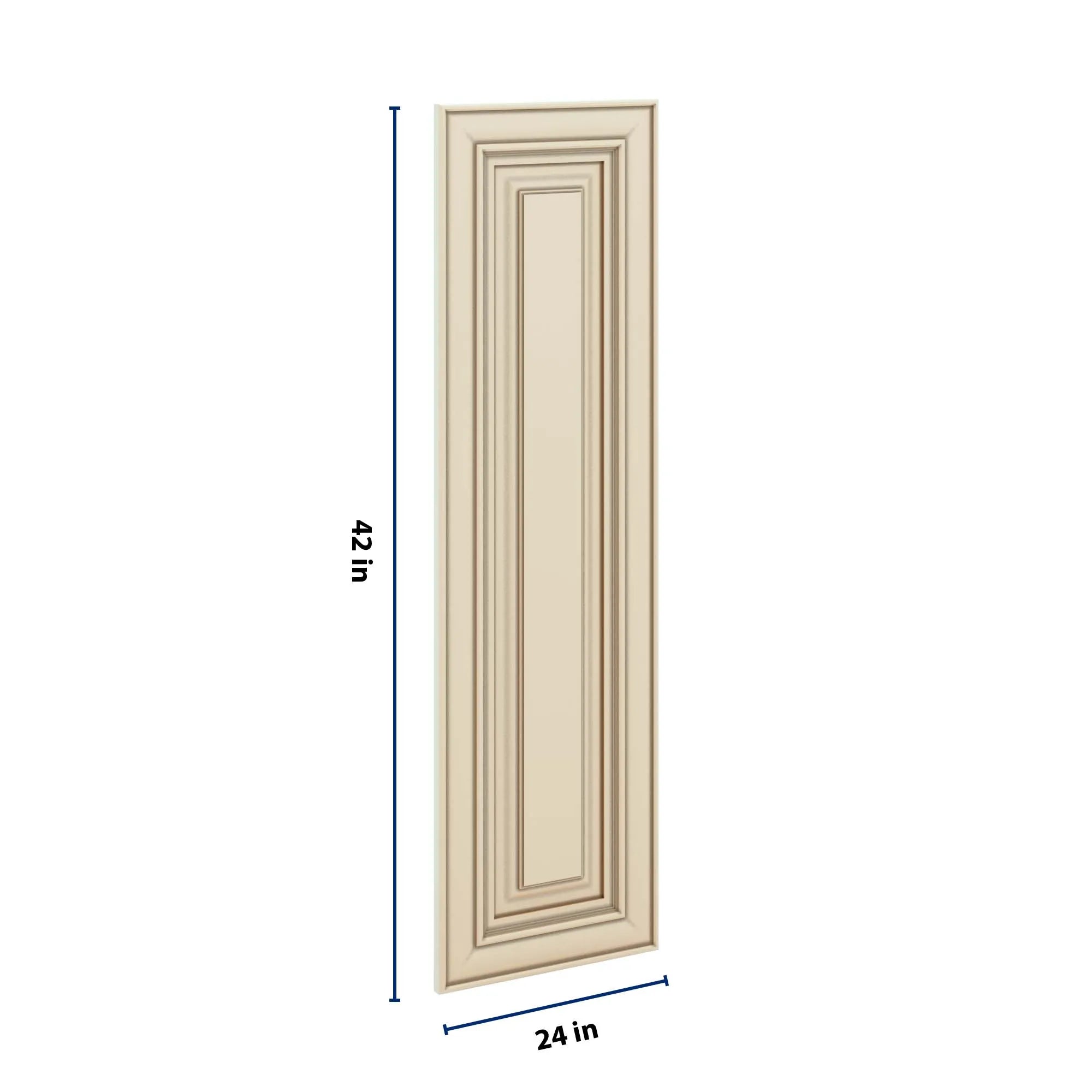 J&K Creme Glazed A7 Dummy Insert Door Glass 12" W x 42" H