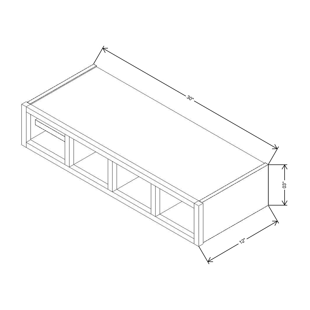 Fabuwood Allure Galaxy Indigo 30"W X 06"H Wine Organiser
