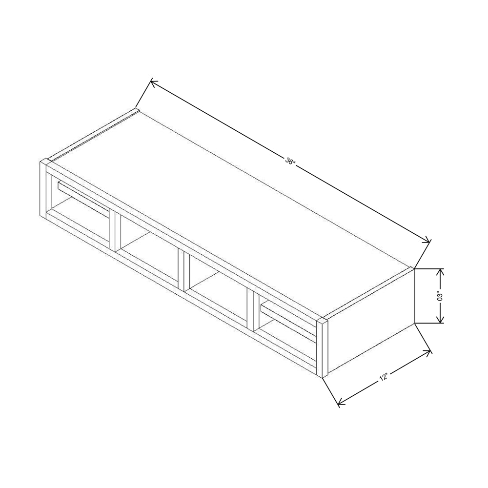 Fabuwood Allure Luna Timber 36"W X 06"H Wine Organiser