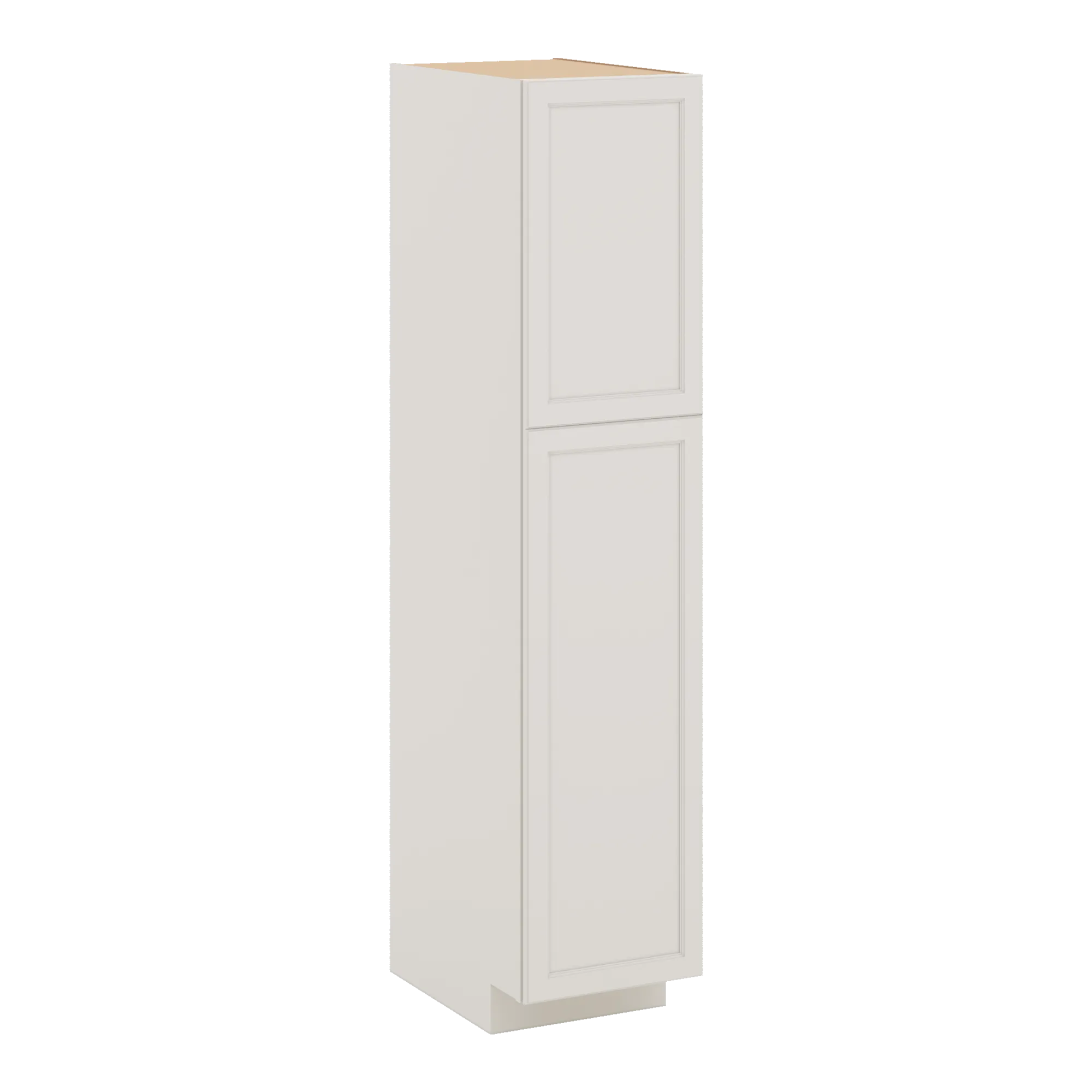 J&K Dove E1 Pantry w/Roll-Out Trays 18" W x 84" H x 27" D