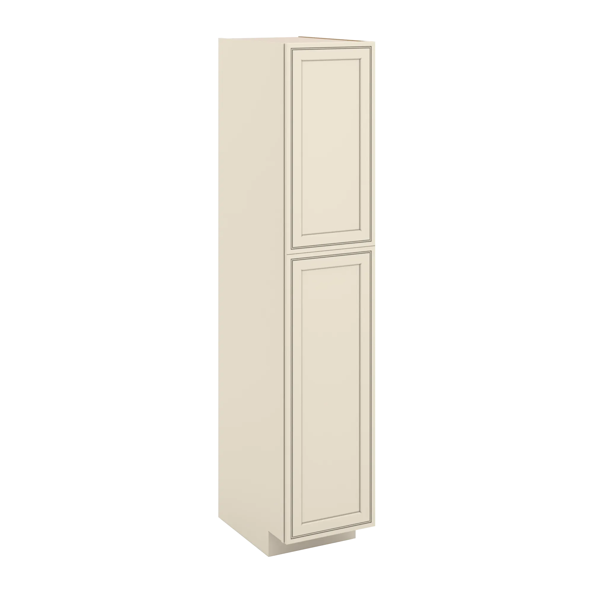 J&K Pearl Glazed H9 Pantry w/Roll-Out Trays 18" W x 90" H x 27" D
