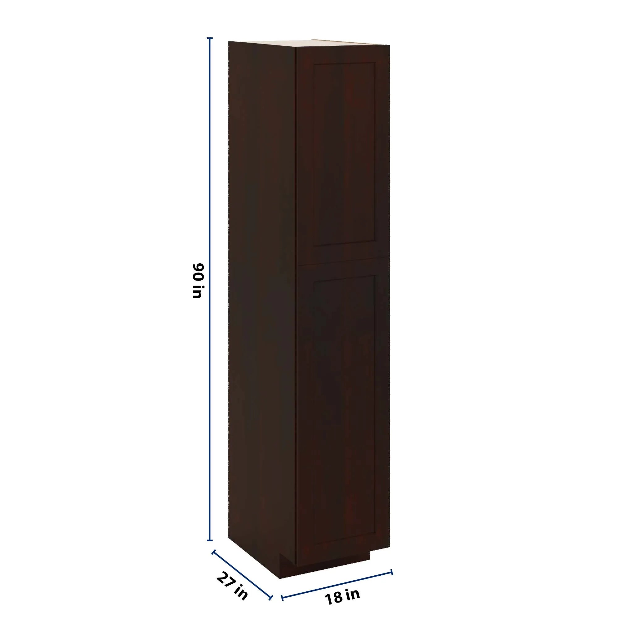 J&K Java Coffee S1 Pantry w/Roll-Out Trays 18" W x 90" H x 27" D