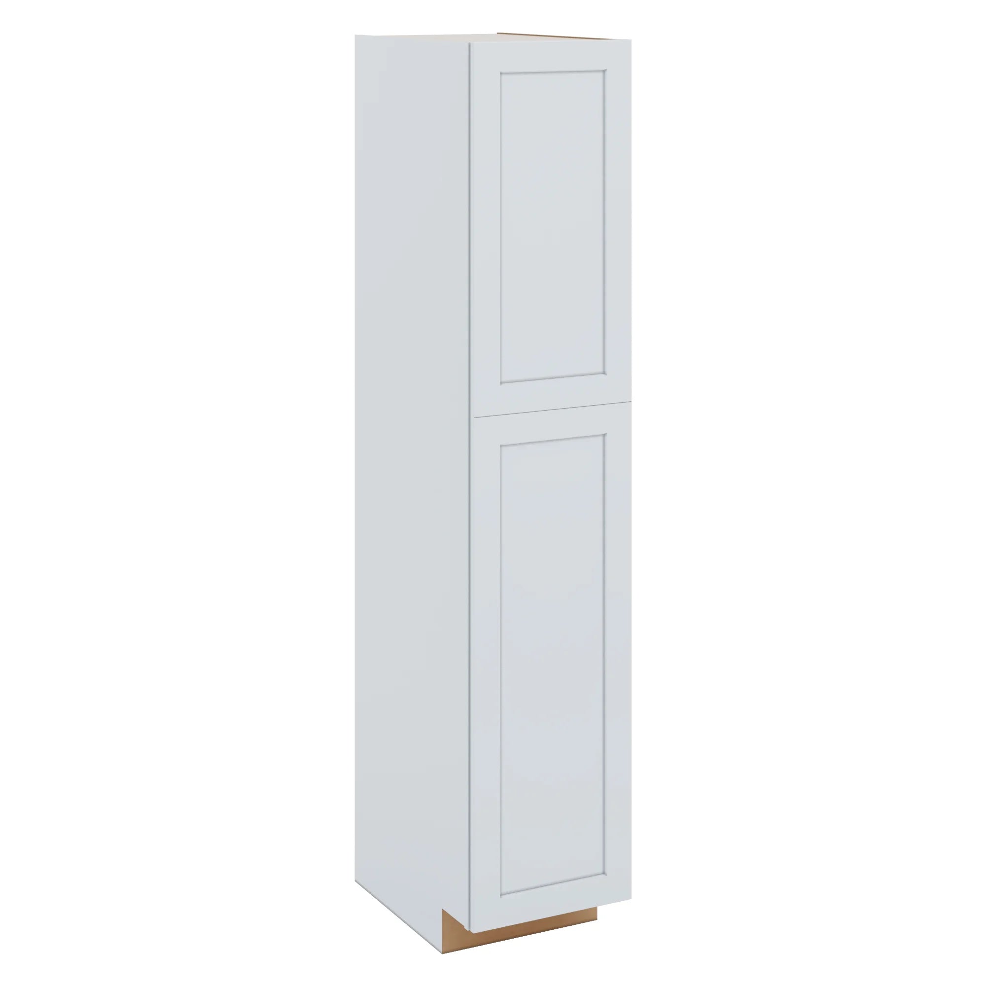 J&K White Shaker S8 Pantry w/Roll-Out Trays 18" W x 90" H x 27" D