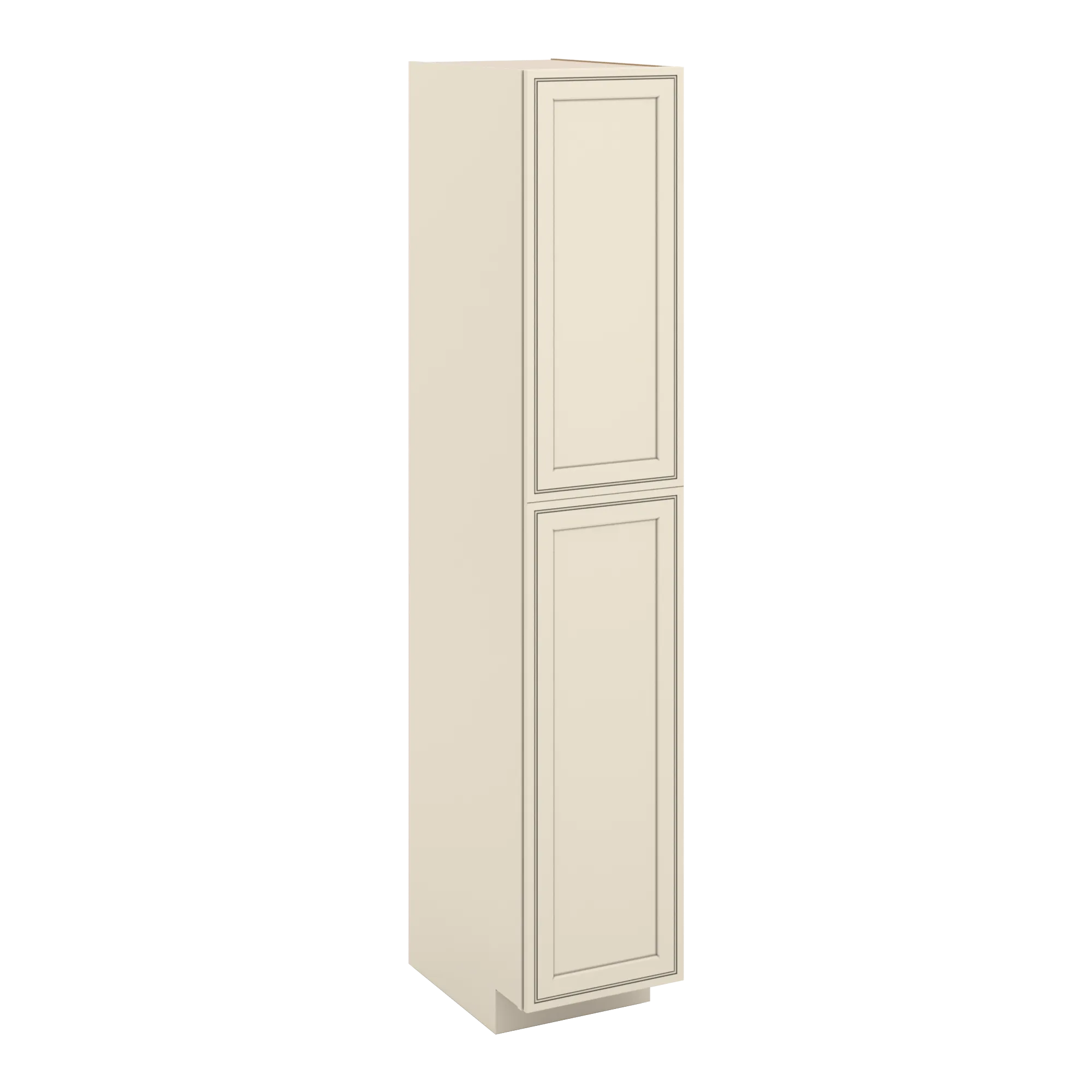 J&K Pearl Glazed H9 Pantry w/Roll-Out Trays 18" W x 96" H x 27" D