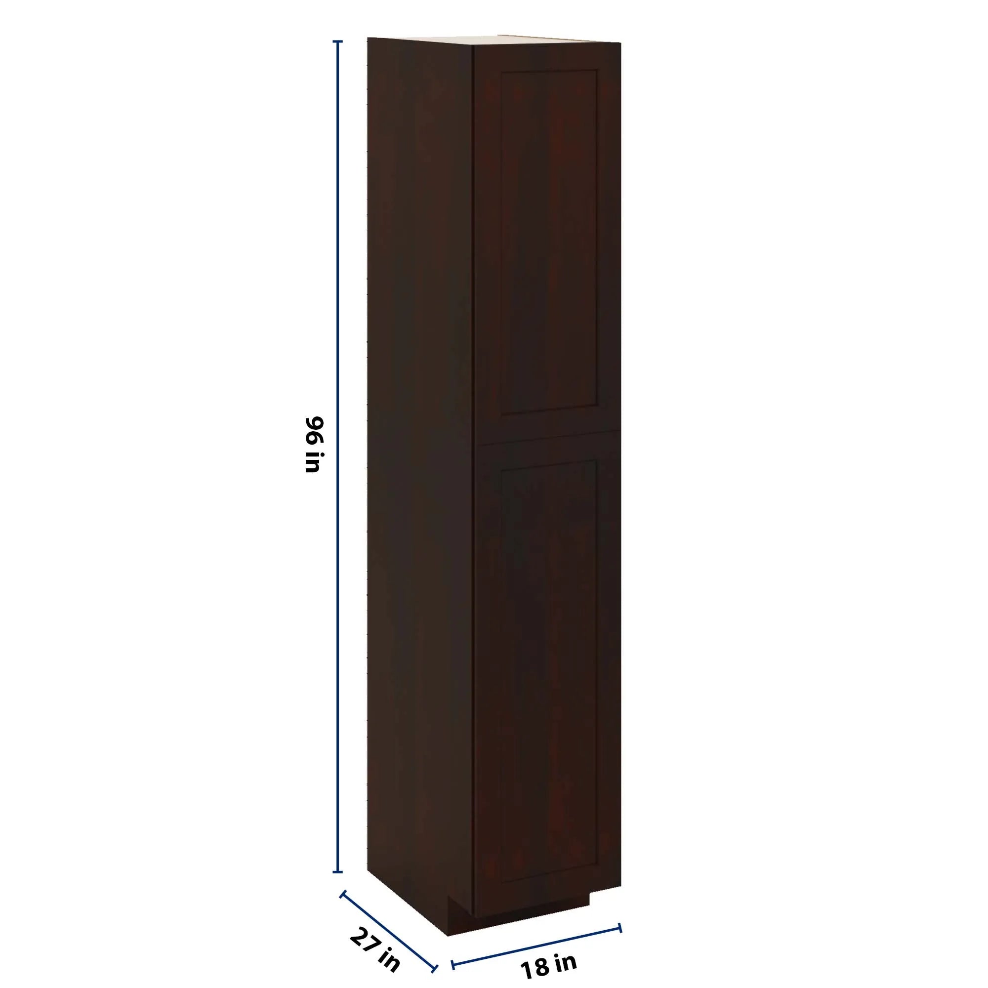 J&K Java Coffee S1 Pantry w/Roll-Out Trays 18" W x 96" H x 27" D